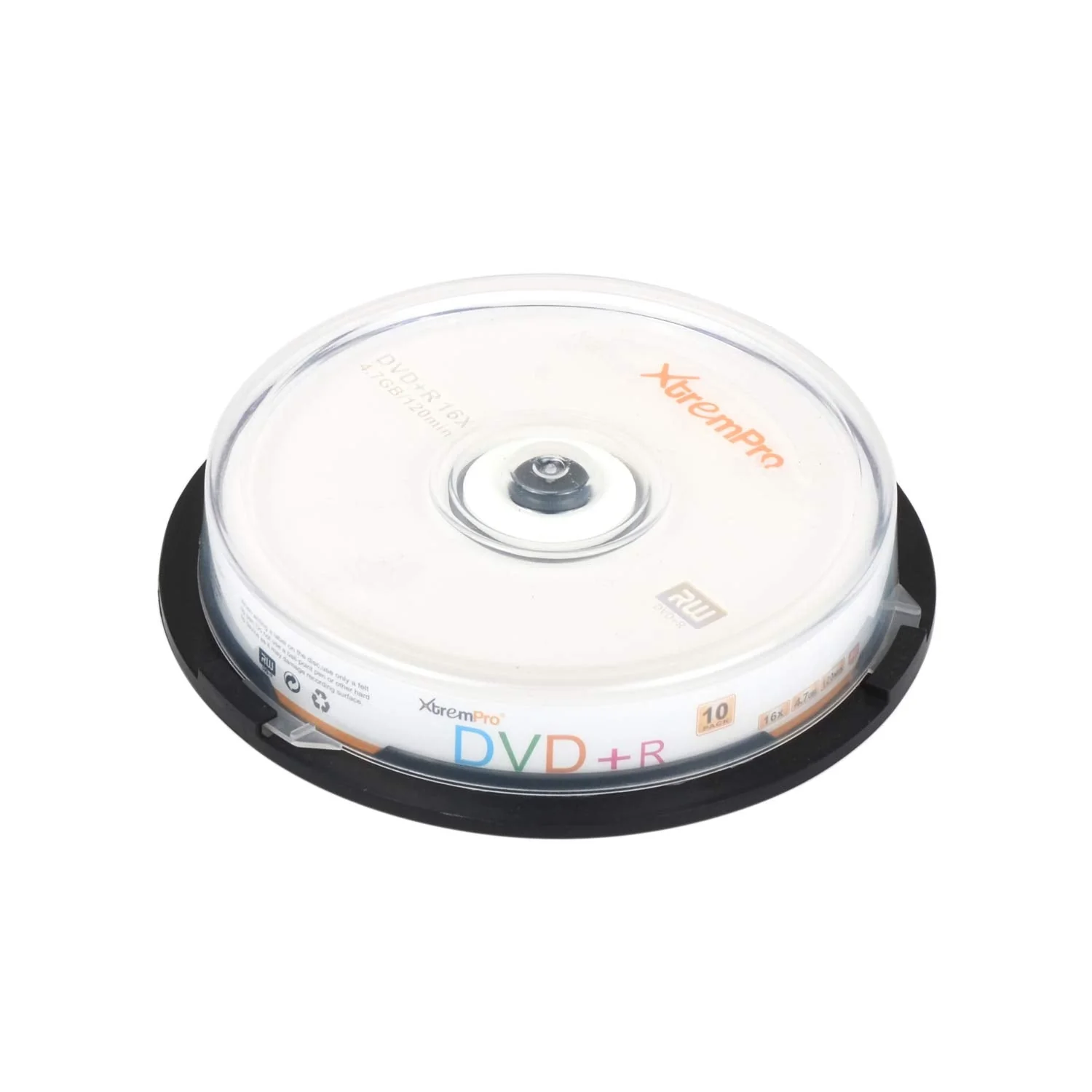 DVD+R 16 X 4.7GB 120min Recordable DVD 10 Pack Blank Discs in Spindle - 11023 XtremPro 11023