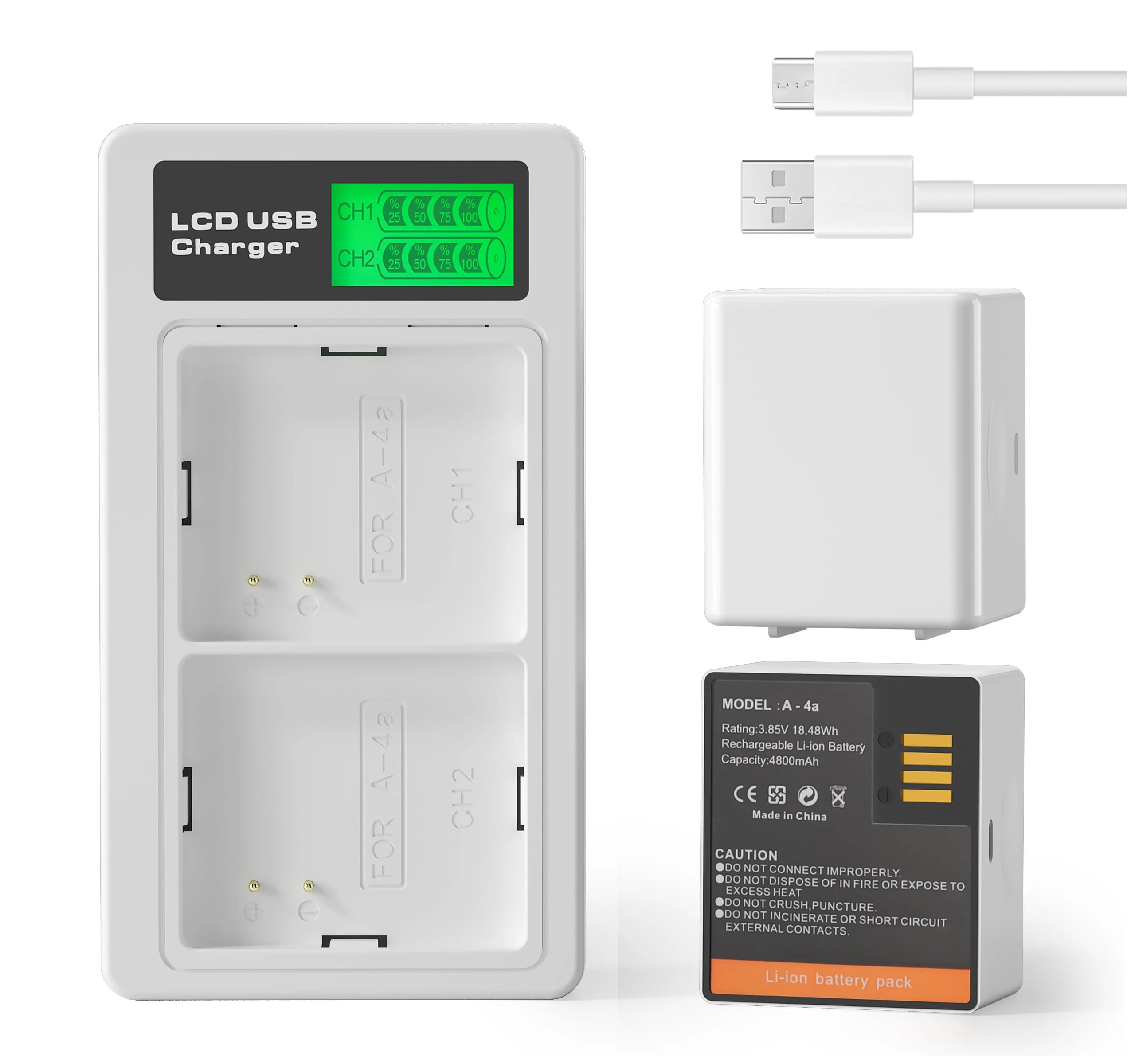 E EGOWAY 2-Packs Batteries Compatible with Arlo Pro 5S 2K, Arlo Pro 4, Pro 3, Arlo Ultra 2, Ultra Cameras VMA5400 VMC4040P VMC4060P A-4a, 3.85V 4800mAh, with LCD Dual Charger A4