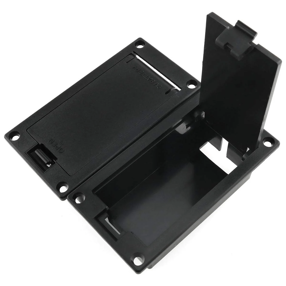 E-outstanding 9V Battery Box 2PCS Black Plastic 9V Battery Case Holder Musical Accessories for Guitar Bass Pickup - Image 2