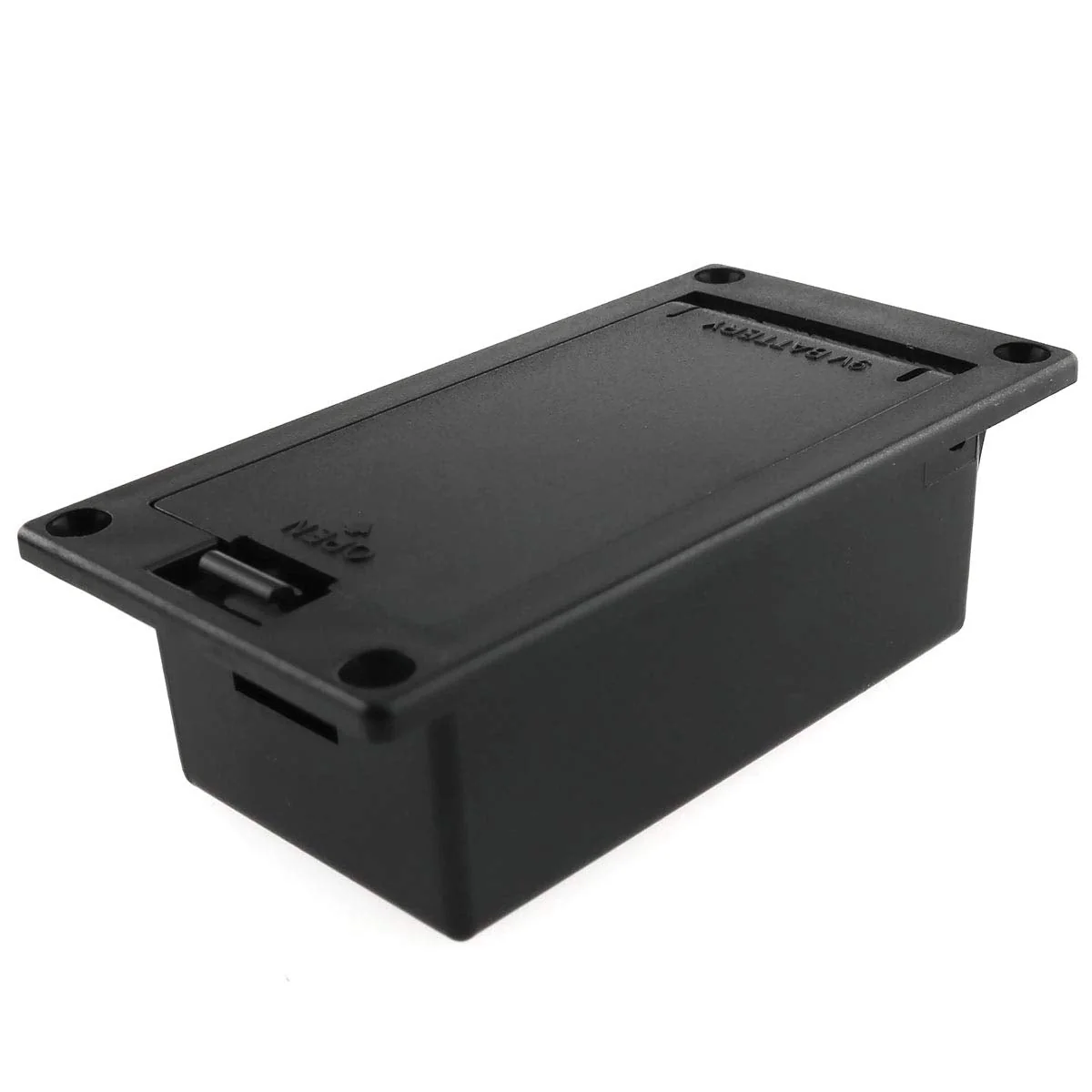 E-outstanding 9V Battery Box 2PCS Black Plastic 9V Battery Case Holder Musical Accessories for Guitar Bass Pickup - Image 4