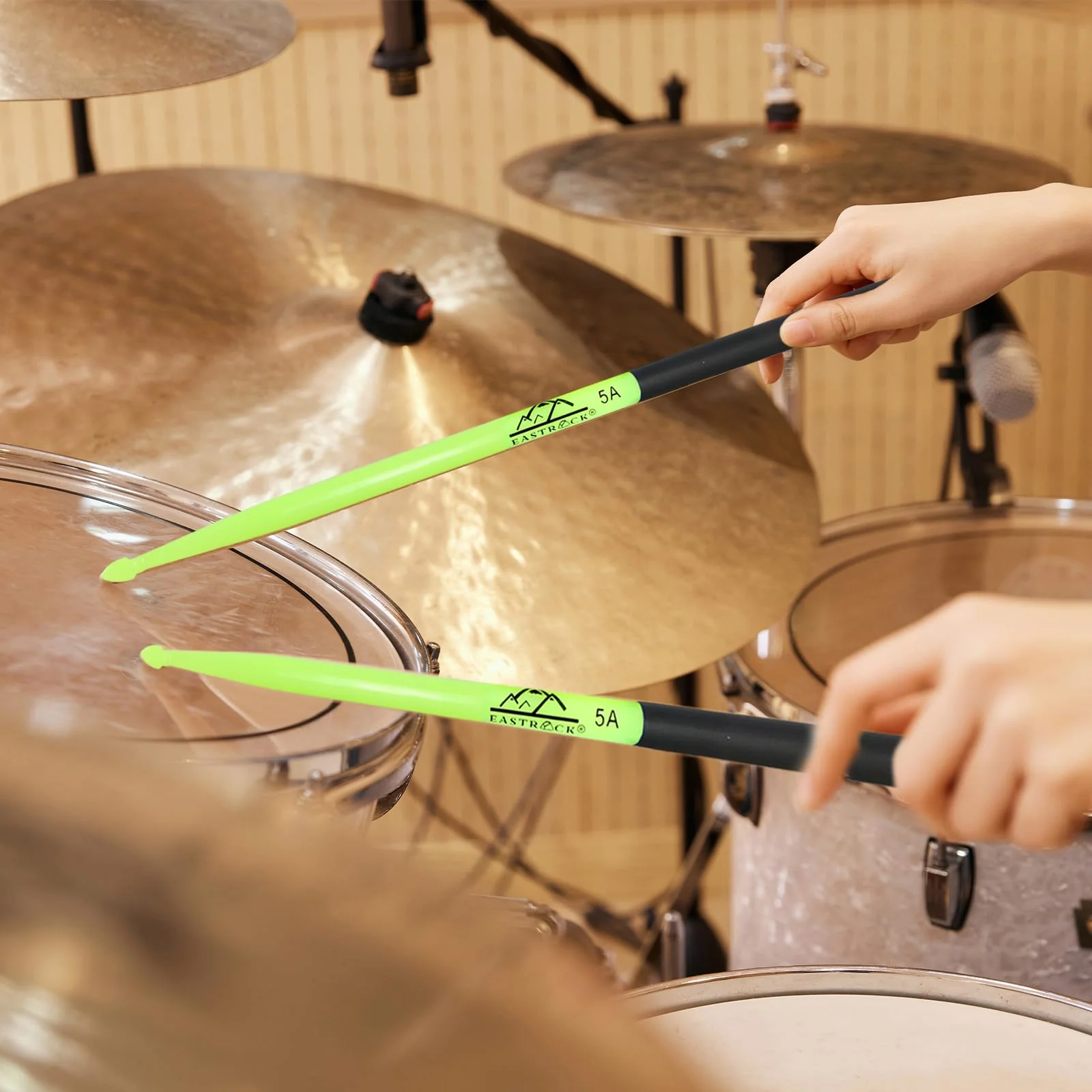 EASTROCK 5A Drum Sticks Nylon 2 Pairs Drumsticks for Kids Adults Drummers, with Aiti-slip Handle 3 Pairs Nylon - Image 6
