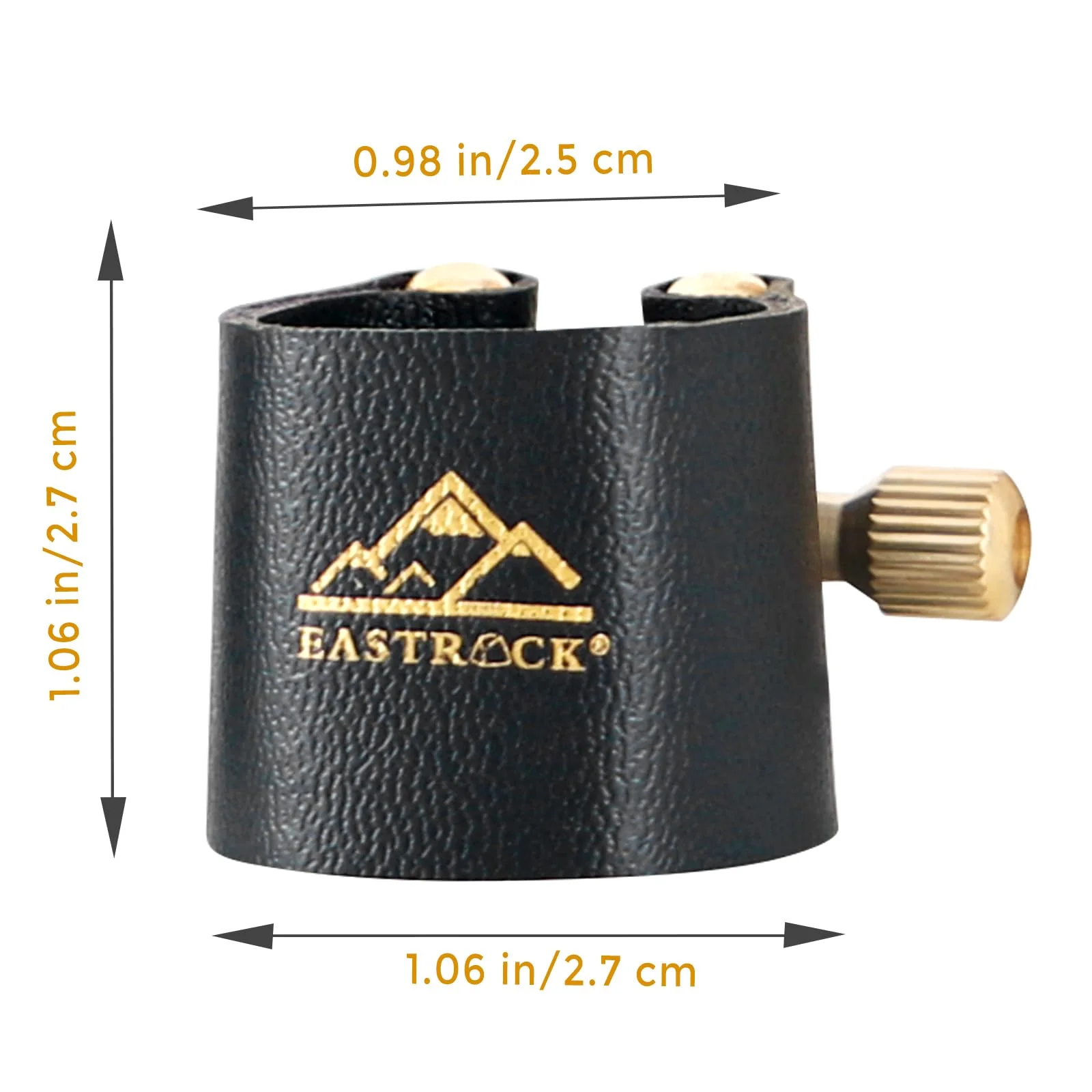 EASTROCK Alto Saxophone Ligature Kit, Leather Ligature Fastener for Saxophone Mouthpiece with Plastic Cap, Musical Instruments Accessory for Beginner and Intermediate black - Image 4