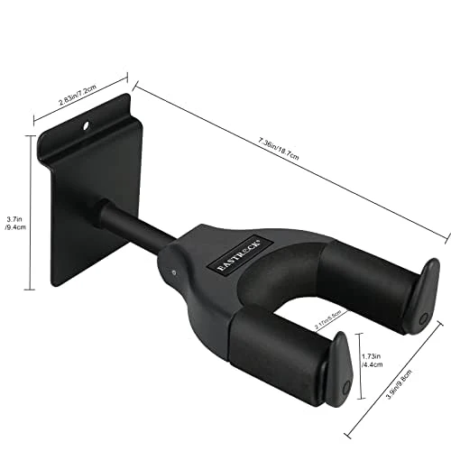 EASTROCK Guitar Wall Mount Hanger Auto Lock,Guitar Hanger Wall Hook Holder Stand for Acoustic, Electric, Classical, Bass Guitar Stand,Guitar Accessories (darkD) darkD - Image 2