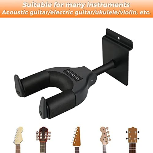 EASTROCK Guitar Wall Mount Hanger Auto Lock,Guitar Hanger Wall Hook Holder Stand for Acoustic, Electric, Classical, Bass Guitar Stand,Guitar Accessories (darkD) darkD - Image 3