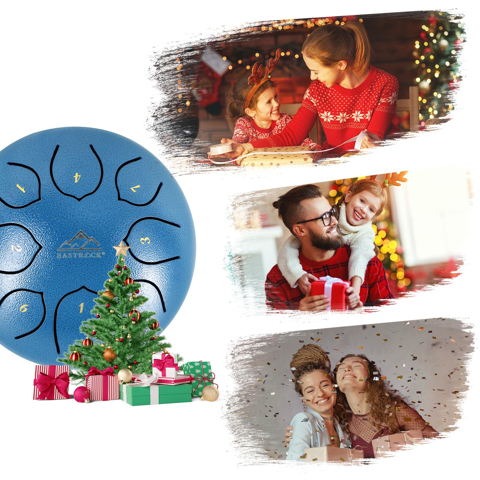 EASTROCK Steel Tongue Drum for Kids 6 Inches 8 Notes Steel Drum Tongue Drum Handpan Drum C Key with Travel Bag,Meditation Entertainment Yoga,Mallets,and Music Book (Blue? Blue - Image 7