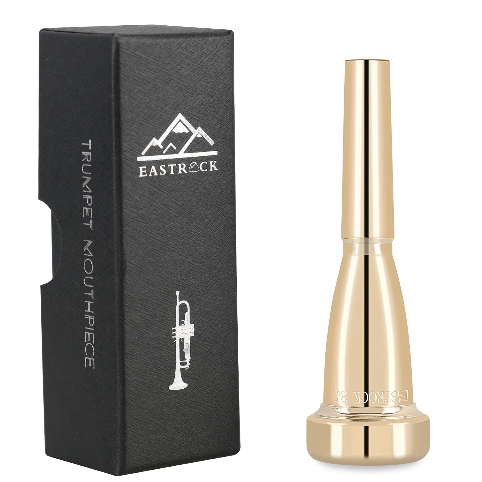 EASTROCK Trumpet Mouthpiece 3C Gold Plated Bullet Shape Vaccum Package 3C-Z