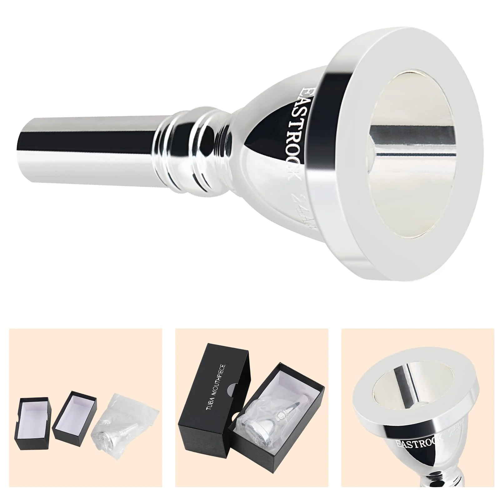 Eastrock Tuba Mouthpiece,Music Mouthpiece,Tuba Player Replacement Tuba Parts,Tuba Mouthpiece Accessories - Image 3