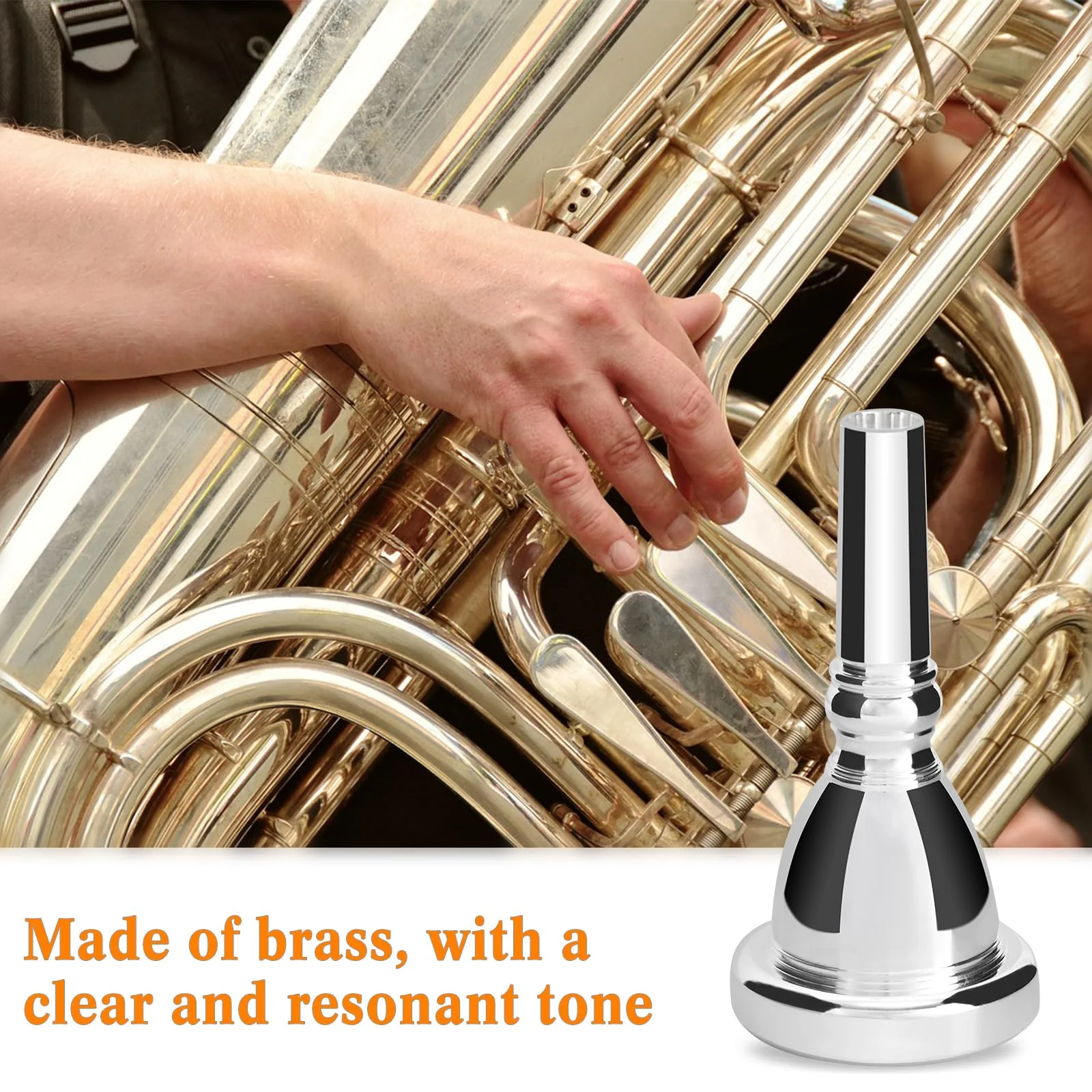 Eastrock Tuba Mouthpiece,Music Mouthpiece,Tuba Player Replacement Tuba Parts,Tuba Mouthpiece Accessories - Image 5