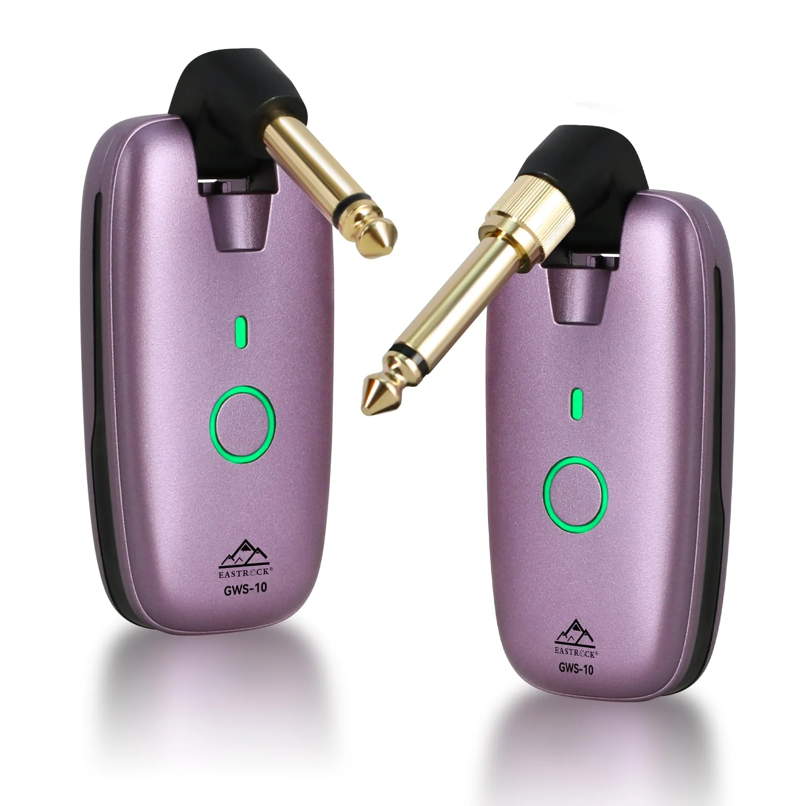 EASTROCK Wireless Guitar System – Purple, UHF 7-Channel Rechargeable Transmitter & Receiver, 6H Battery, 1/4” & 1/8” Plug for Guitar & Bass