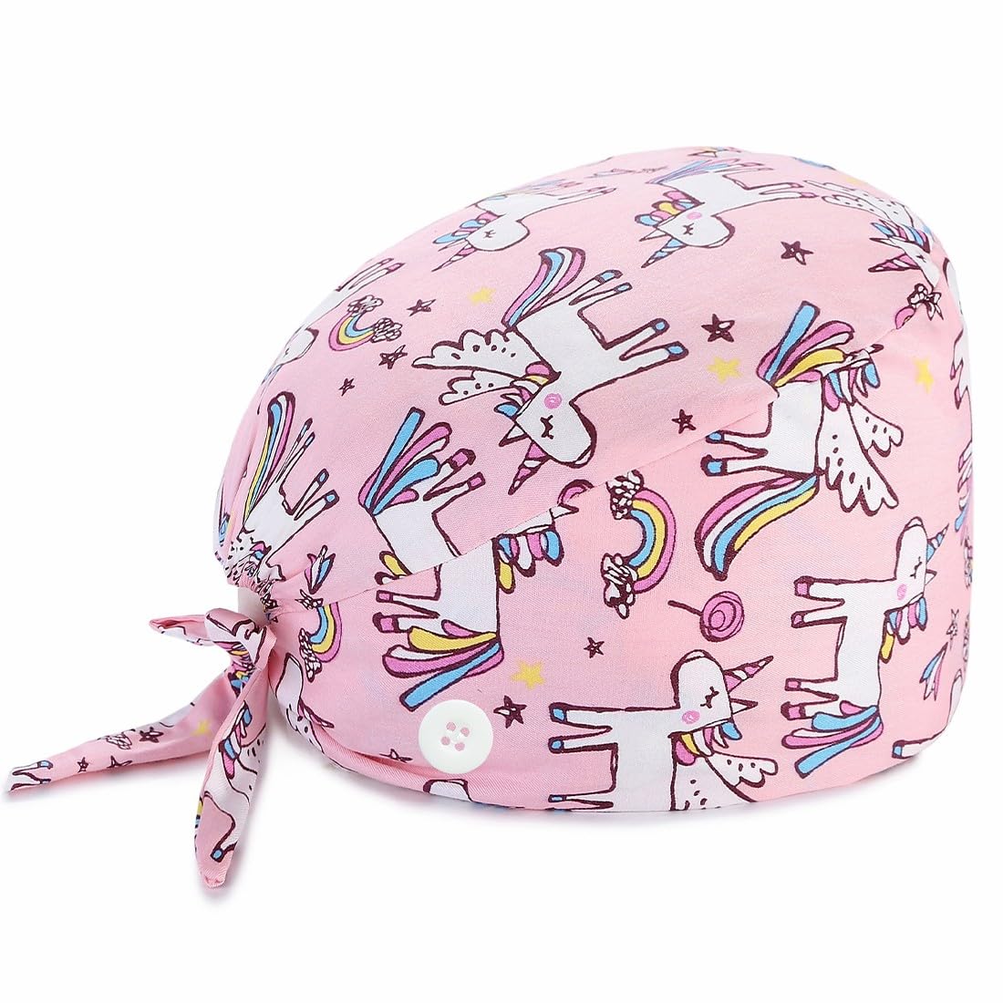 EAVUYIS Nurse Caps Surgical Hood Fabric, Surgical Caps, Fabric Nurse, Accessories for Doctors, Nurse Cap, Adjustable Work Cap, Cotton Dust Cap, Cute Unisex Dust Cap pink