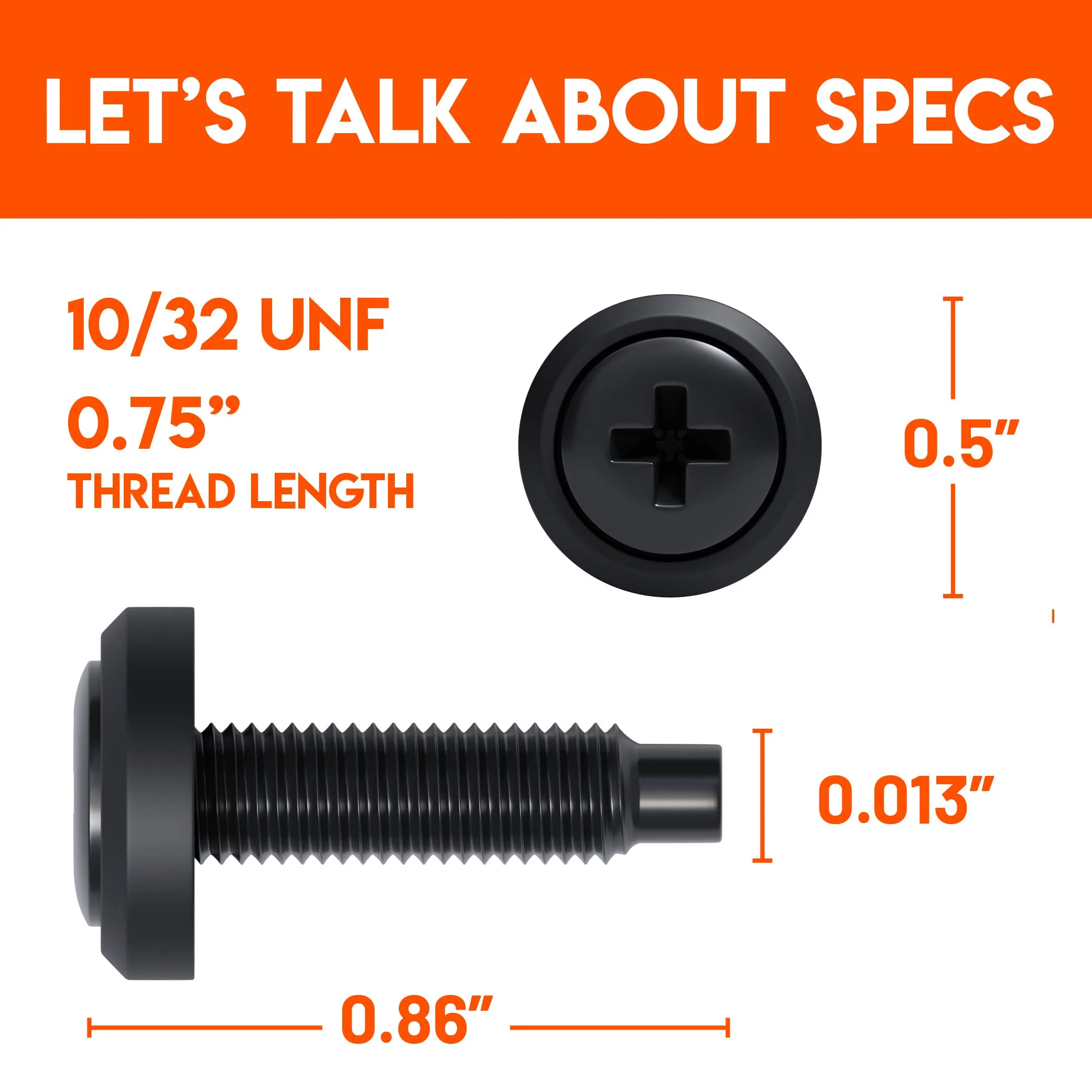 ECHOGEAR Server Rack Screws 50 Pack - 10/32 Steel Screws with Attached Nylon Washers & Pilot Point Heads - Made to Use with Network Racks, Enclosures, & Cabinets - Image 7