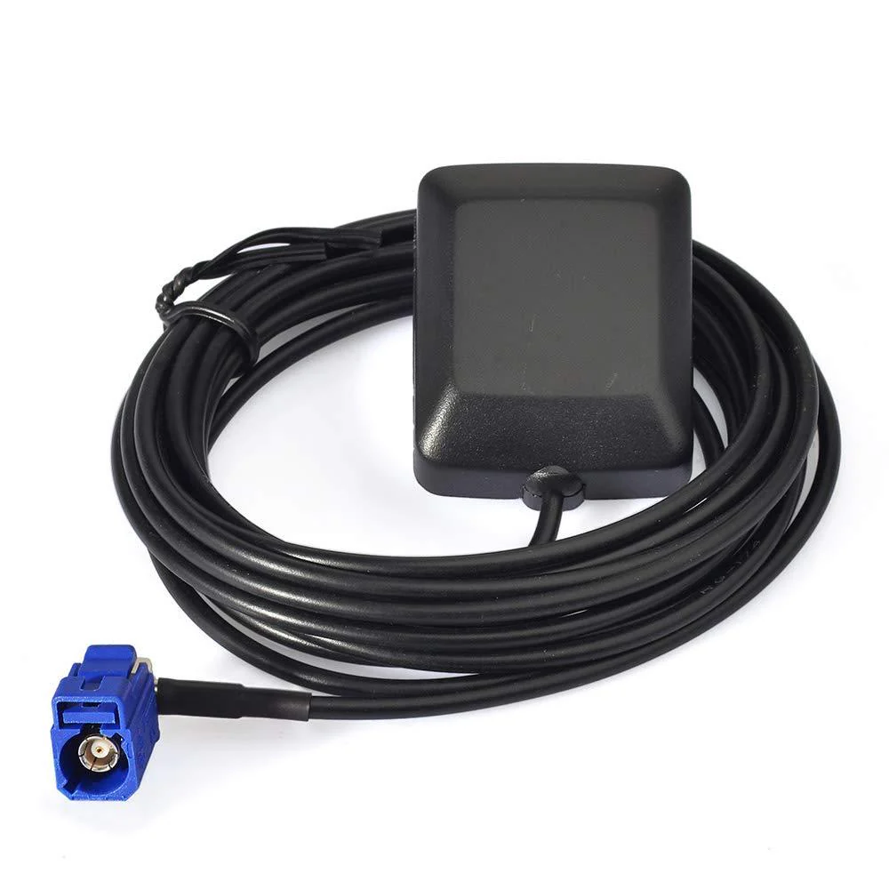 Eightwood Waterproof Active Navigation GPS Antenna Fakra Blue C Female Right Angle Magnetic Base Compatible with Ford VW Audi MFD2 RNS2 RNS-E