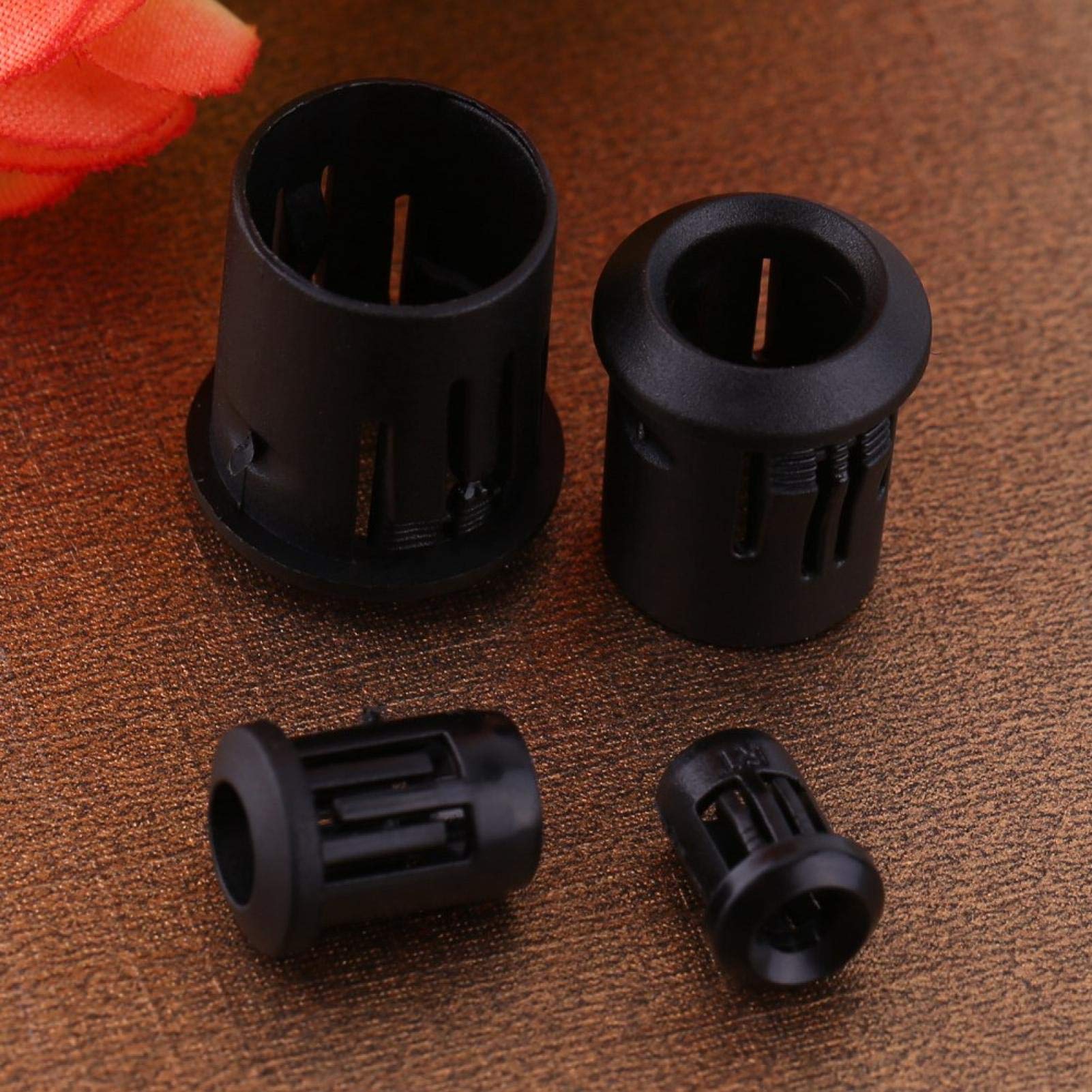 Ejoyous Pack of 50 LED Holder Plastic Lamps, LED Holder Nylon Black Lamps Socket Diodes Holder Clip Bezel Mounting Trim Indicators for LEDs Diode Lights Light Bulb (5 mm) 5mm - Image 3
