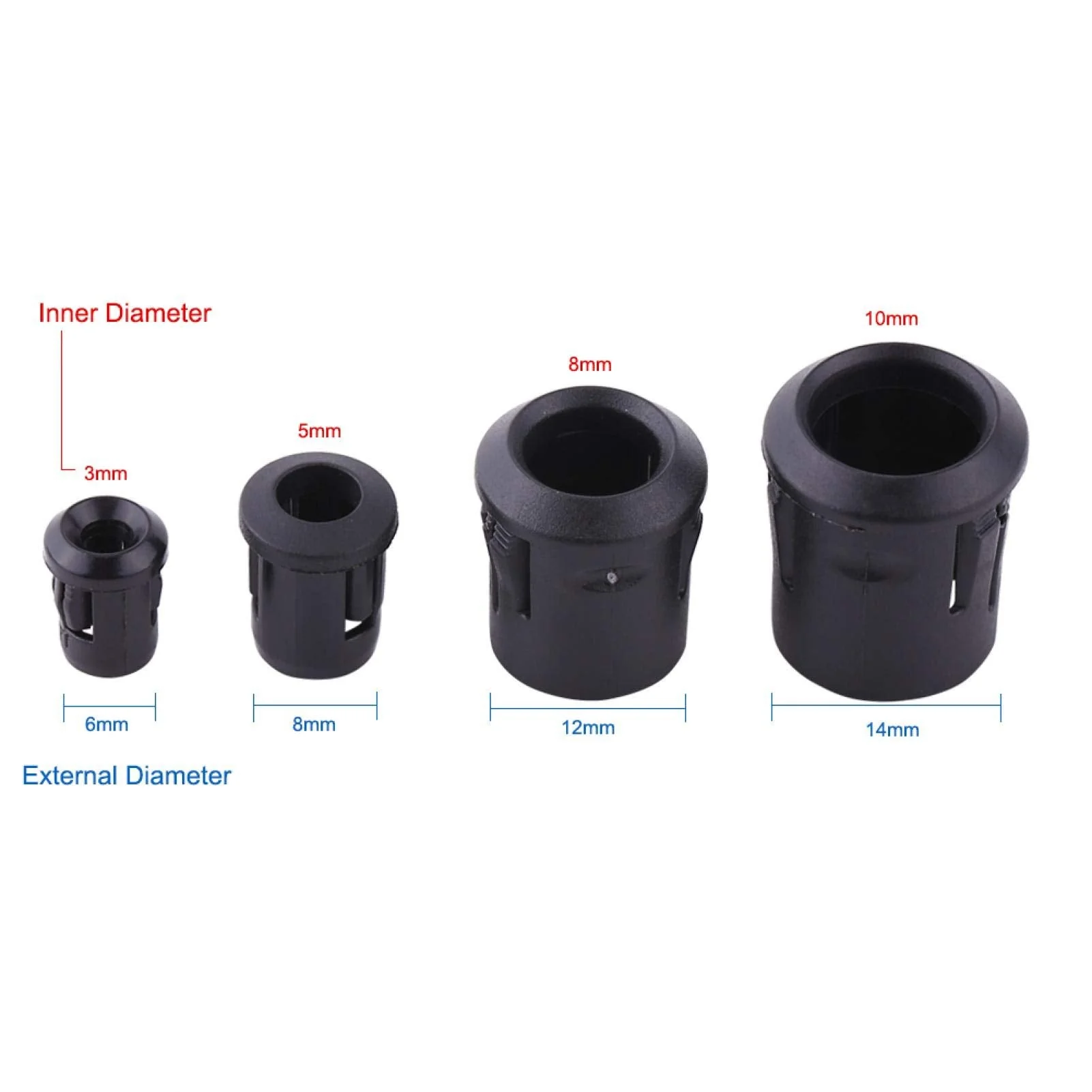 Ejoyous Pack of 50 LED Holder Plastic Lamps, LED Holder Nylon Black Lamps Socket Diodes Holder Clip Bezel Mounting Trim Indicators for LEDs Diode Lights Light Bulb (5 mm) 5mm - Image 4