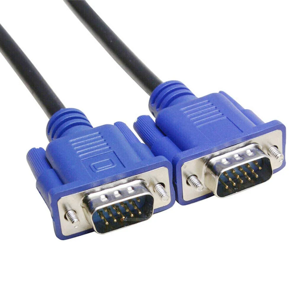 EKYLIN VGA to VGA Cable, 0.6m/2 Feet VGA Male to Male Video Extension Cable VGA Adapter for Computer PC to Monitor Screen Projector with VGA Socket Port 1