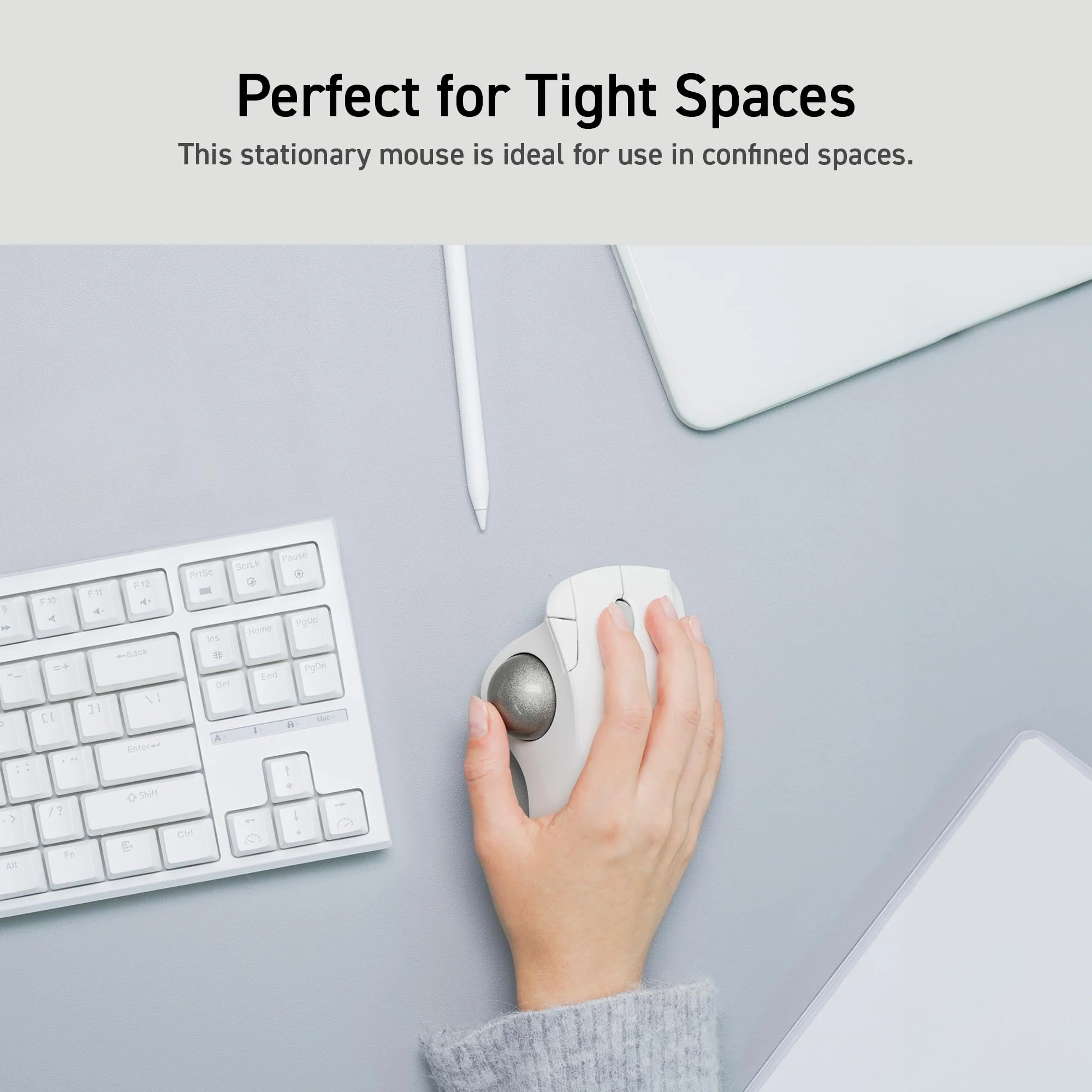 ELECOM Ergonomic Comfort Design Trackball IST Bluetooth 5.3, Super-Smooth Tracking with Roller Ball Bearing, 36mm Ball, Thumb control, Compatible for Windows, PC, Mac, iPadOS, and Android (M-IT11BRBK) Black - Image 7