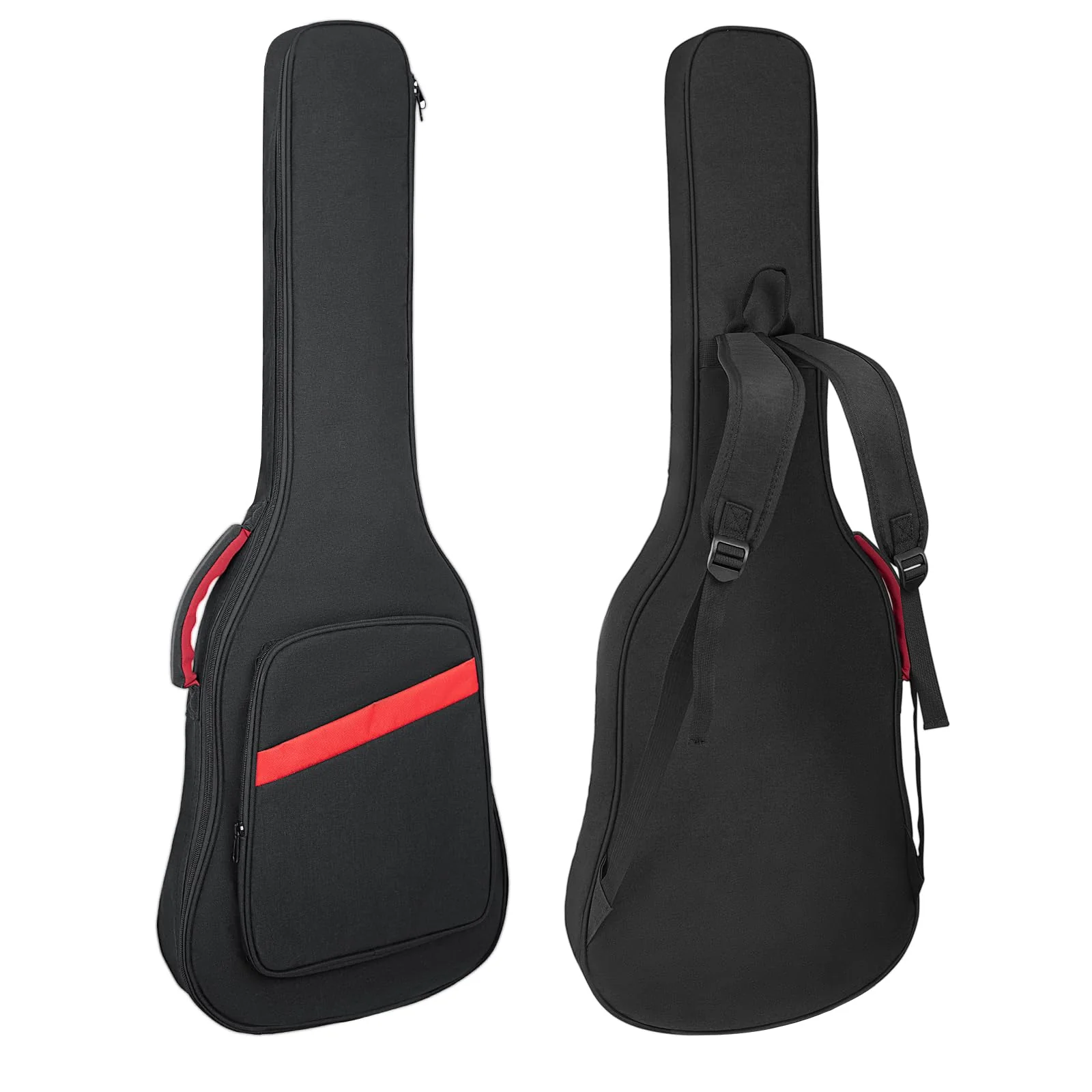 Electric Guitar Bag 7mm Padding Electric Guitar Case, 39 Inch Electric Guitar Gig Bag Backpack with Neck Strap and Pockets, Black Electric Guitar Bag - Image 7