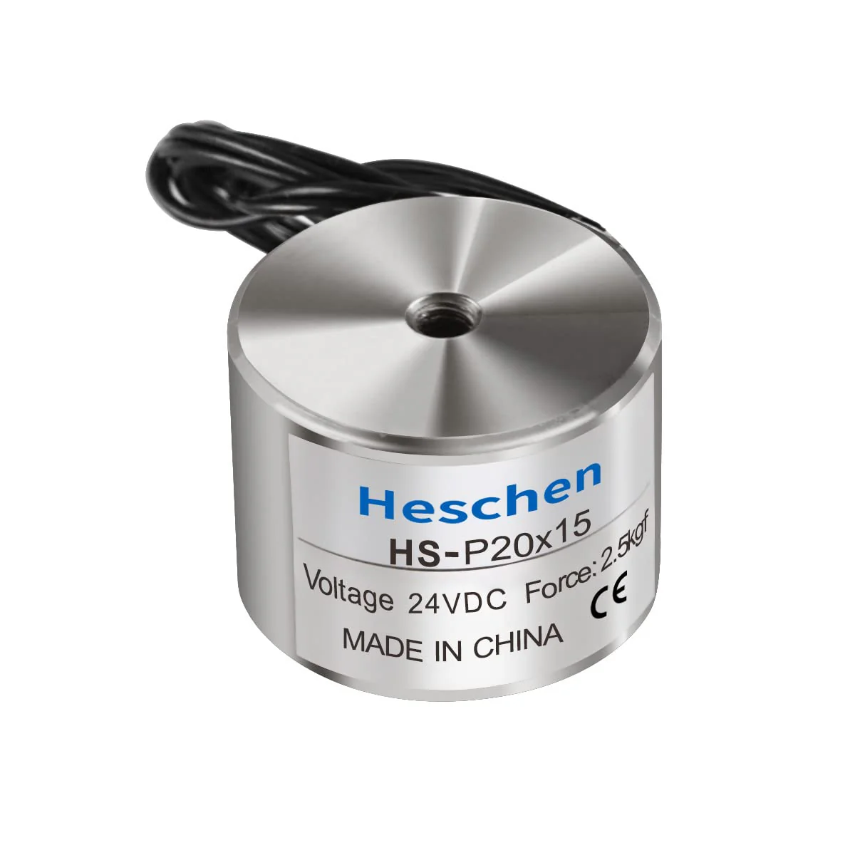 Electromagnet Magnet Solenoid P20/15, OD: 20mm, DC 24V, 2.5Kg/5.5lb