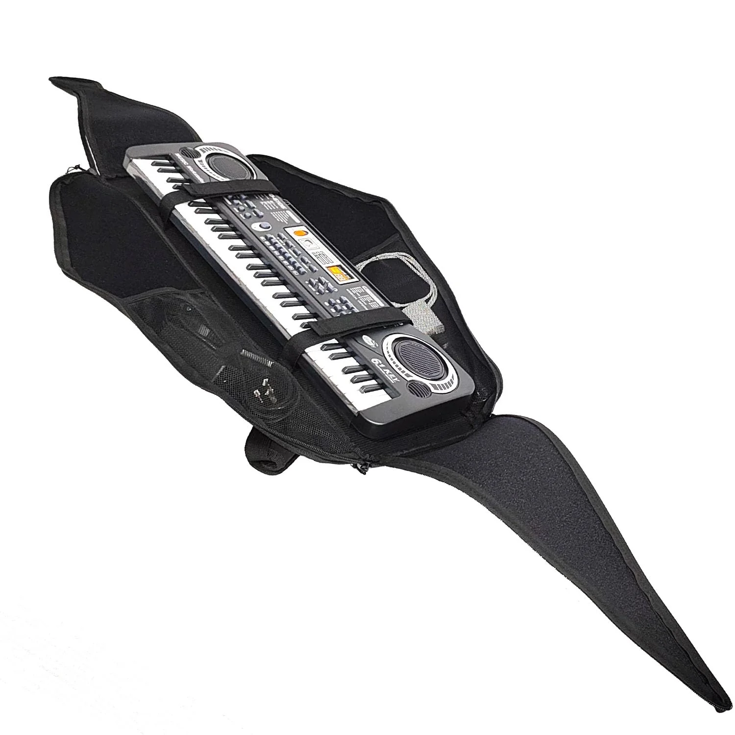 Electronic Keyboard Bag For 32 Keys Piano Dust Cover Bag with Adjustable Straps and V-Shaped Reflective Design-Easy to Carry(Long 22 IN Width 6.5 IN Height 2.56 IN) Small - Image 2