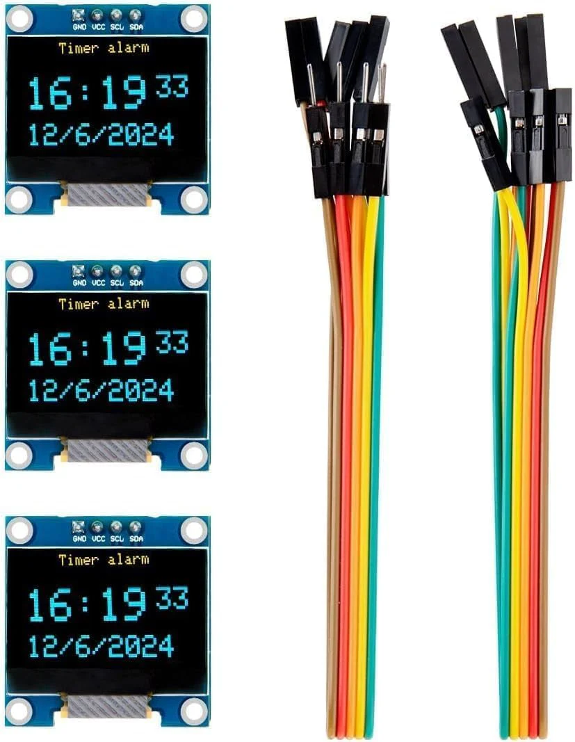 ELEGOO 0.96 Inch OLED Display Module Compact Self Luminous Mini Screens for Arduino Projects, Pack of 3