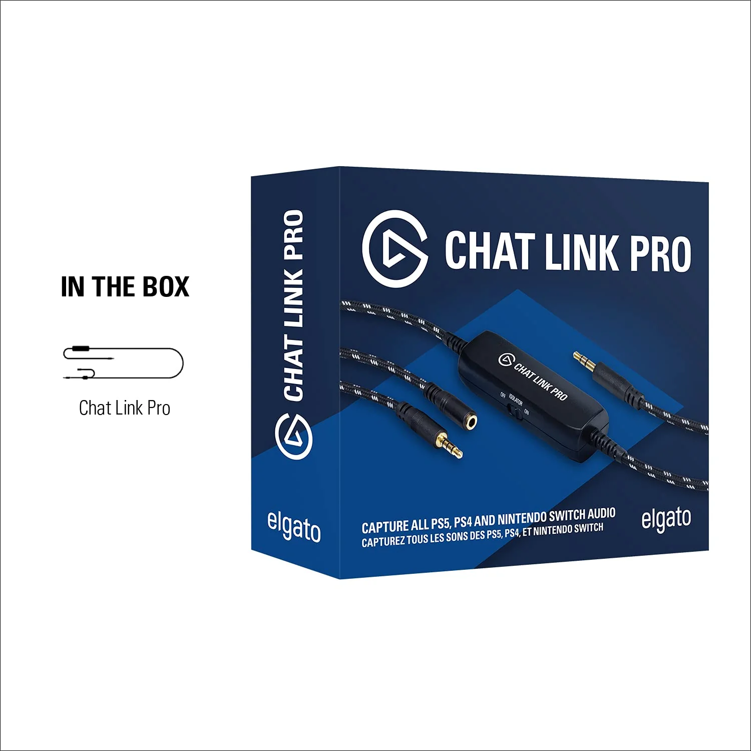 Elgato Chat Link Pro - Audio Adapter, for PS5, PS4, Nintendo Switch, Capture Voice Chat, Gameplay Sound, Extra Long Cable, Black - Image 5