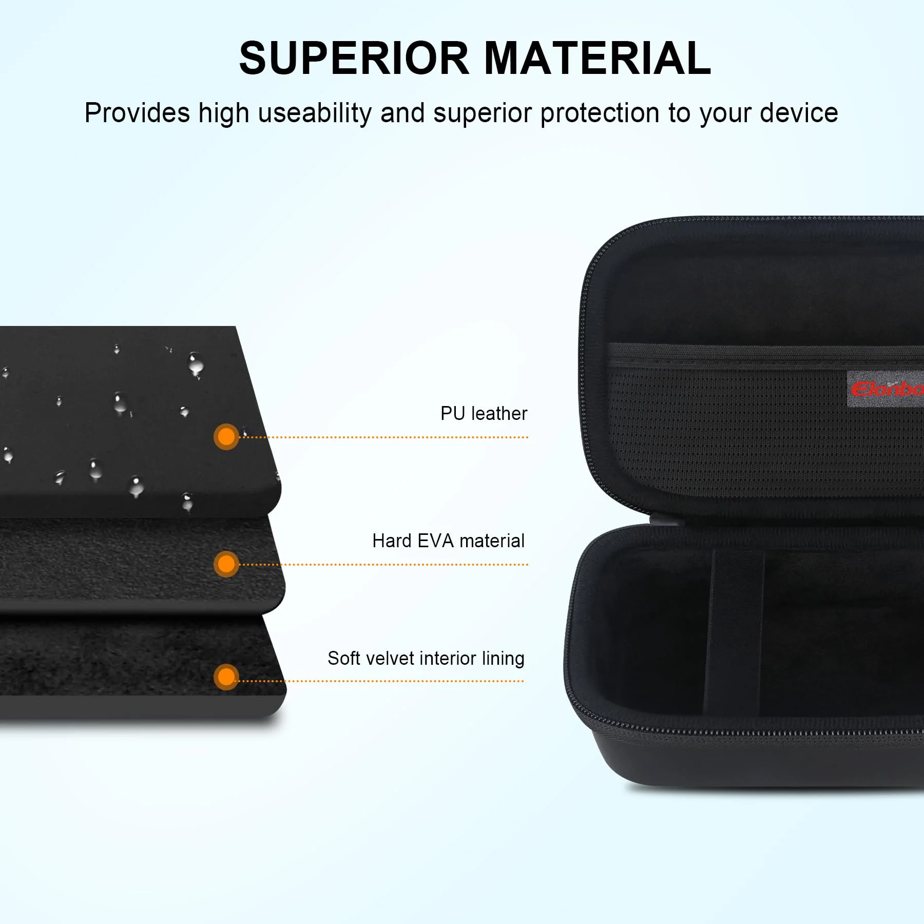 Elonbo Carrying Case for ORGBRO X1 Label Maker Machine, Portable Bluetooth Label Printer Storage Holder, Wireless Built-in Cutter Small Label Makers Handheld Sticker Maker Travel Bag, Black - Image 5