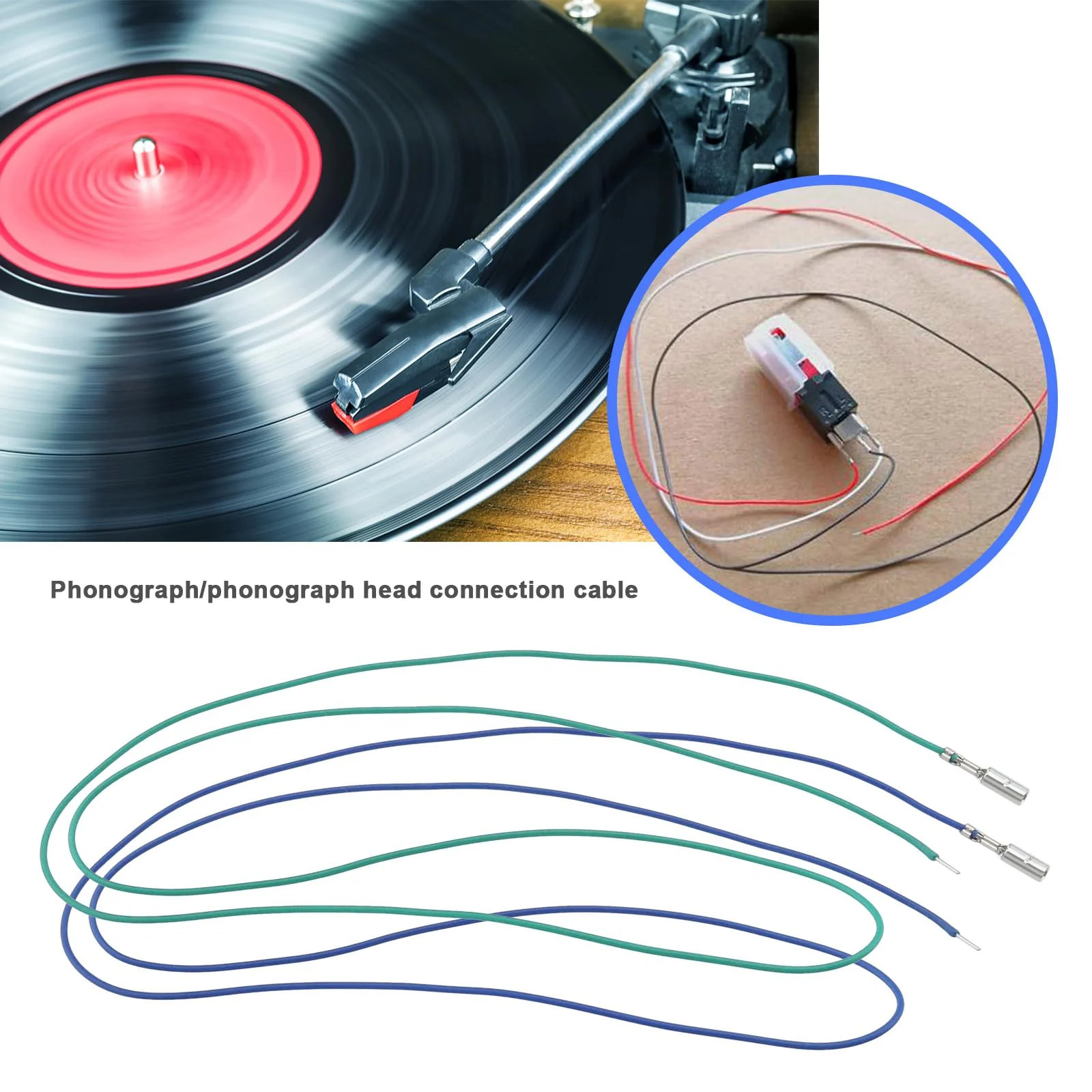 eMagTech 2 Sets(8PCS) Cartridge Phono Cable Leads Header Wires for Turntable Phono Headshell Replacement Accessories 35mm Length - Image 2