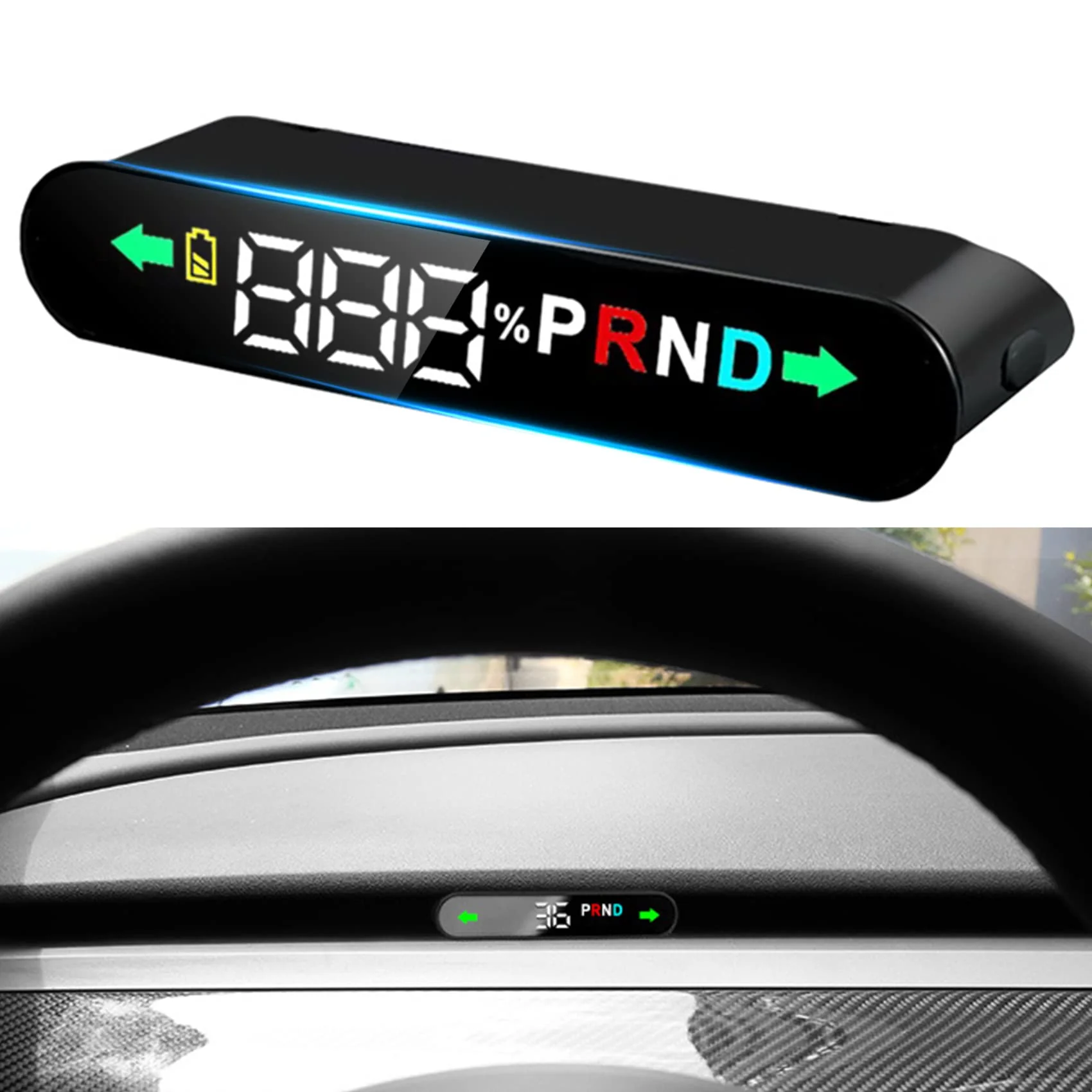 Embedded Digital Heads up Display Mini HUD for Tesla Model 3, Model Y 2019-2022
