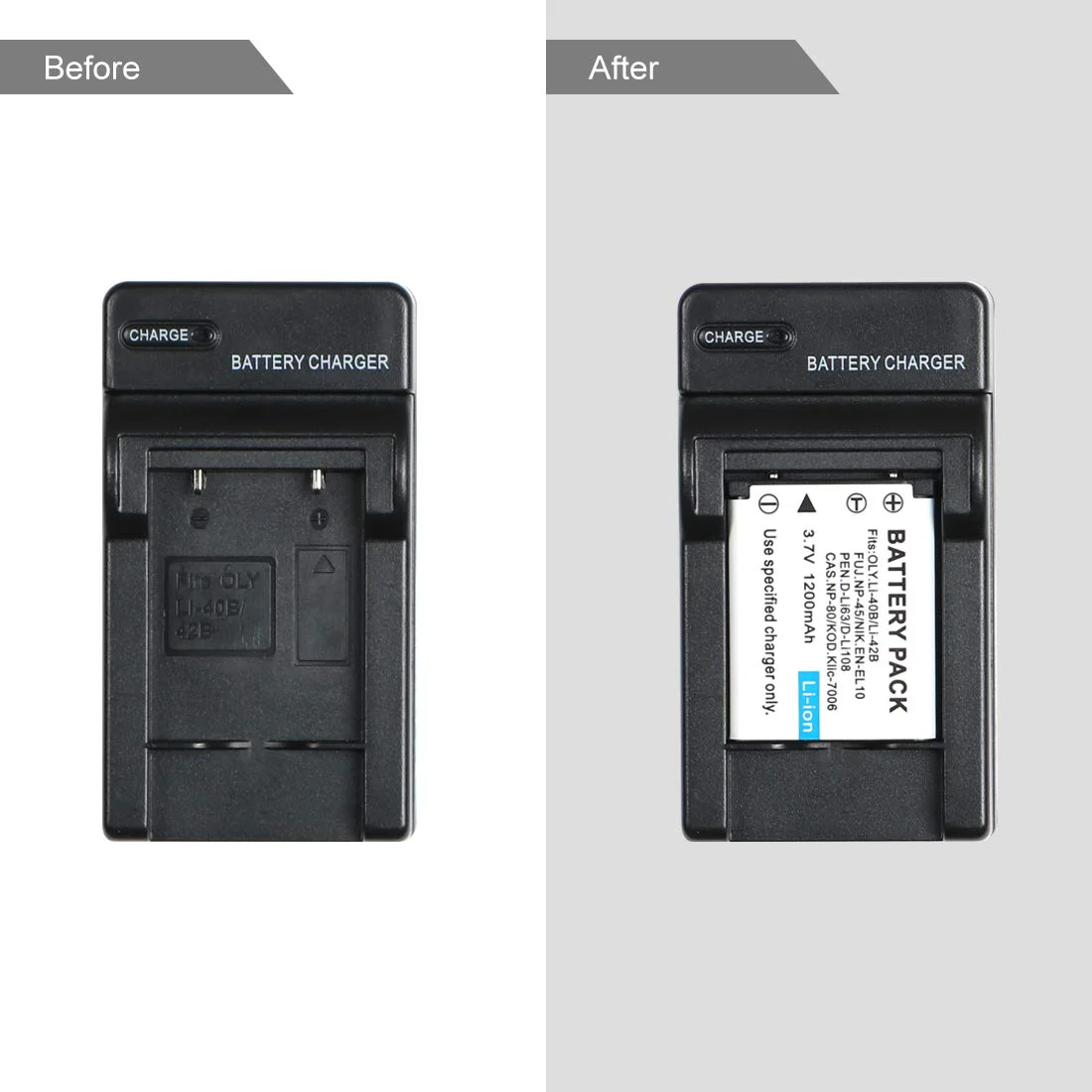 EN-EL10 Battery Charger for Nikon Coolpix S200, S203, S210, S220, S230, S3000, S4000, S500, S510, S5100, S520, S570 and More, Replacement for Nikon MH-63 Charger - Image 6