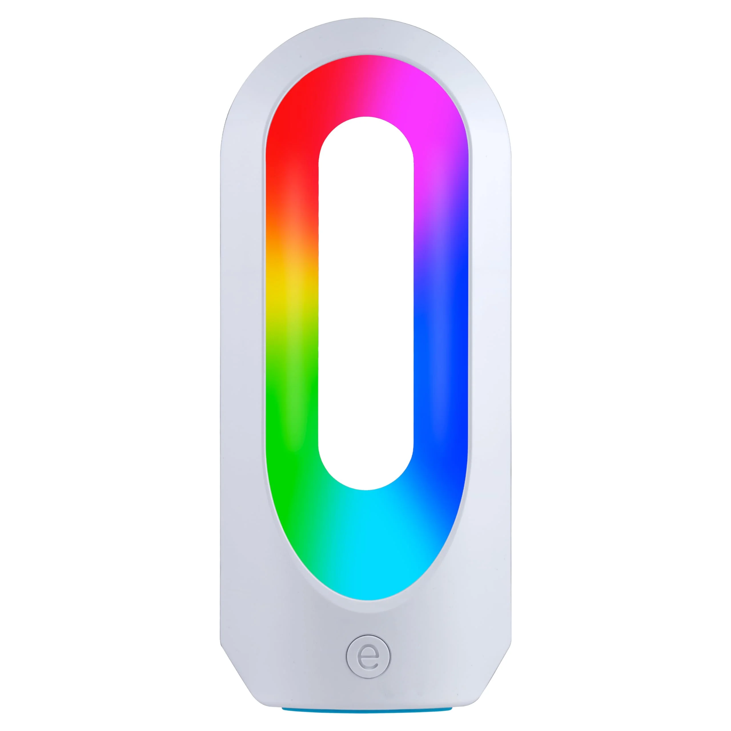 Enbrighten Color Changing LED Lamp, Modern Night, Dimmable Whites & Vibrant RBG Colors, Dorm Essentials, Ideal for Home Office, Gaming, Bedroom, Kids Room, Reading Light, 49632, Plastic, White