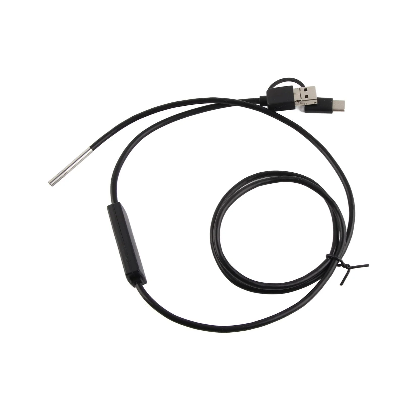 Endoscope, 3.9mm Lens, Waterproof Endoscope with High Resolution Camera, 6 LED Lights, Compatible with Android, Type C (1 Meter Soft Wire) 1 Meter weicher Draht