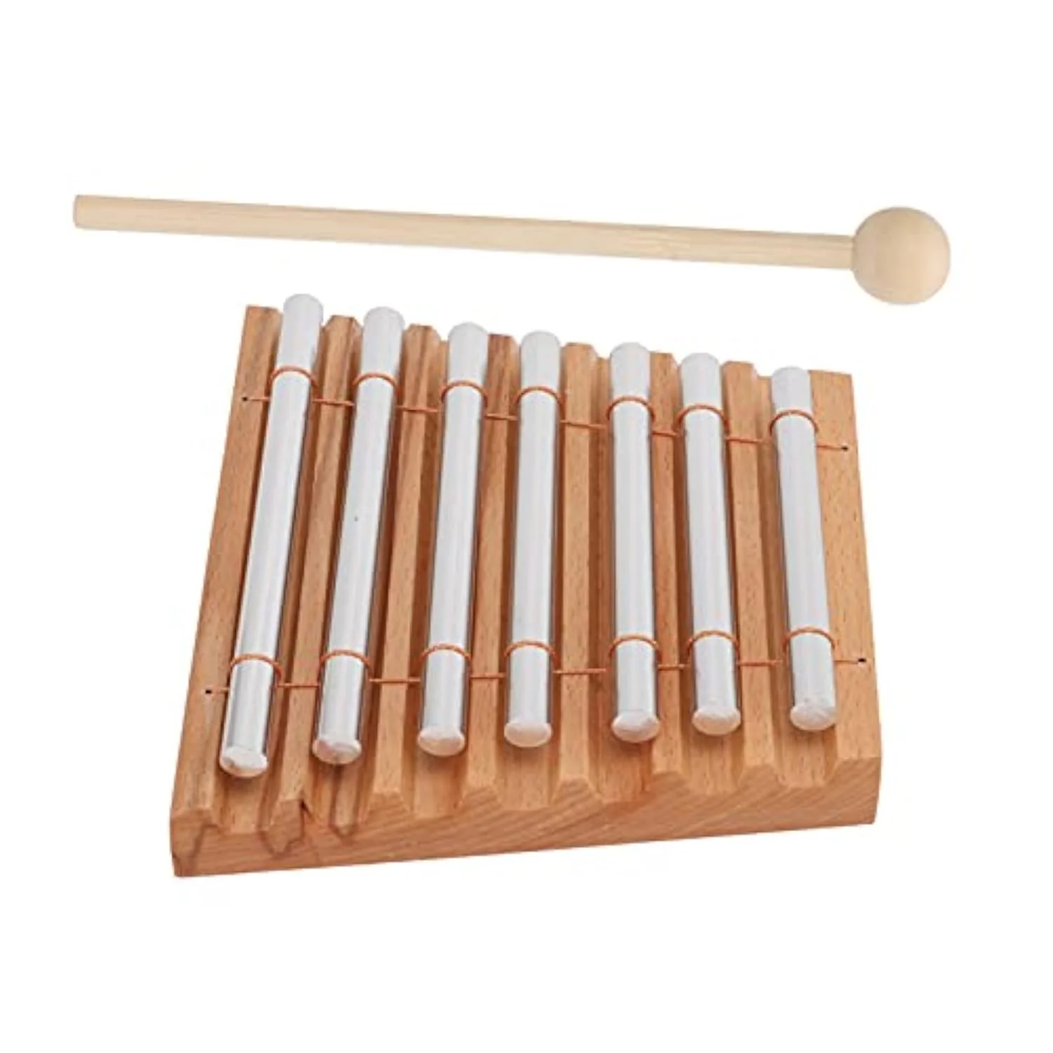 Energy Chime with Mallet Rhythm Wind Chime 7 Tone Hand Chimes Wind Chimes Percussion Instruments Reminder Meditation Chimes for Classroom Management Teaching Supplies 16.8 * 15 * 13cm
