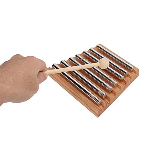 Energy Chime with Mallet Rhythm Wind Chime 7 Tone Hand Chimes Wind Chimes Percussion Instruments Reminder Meditation Chimes for Classroom Management Teaching Supplies 16.8 * 15 * 13cm - Image 3