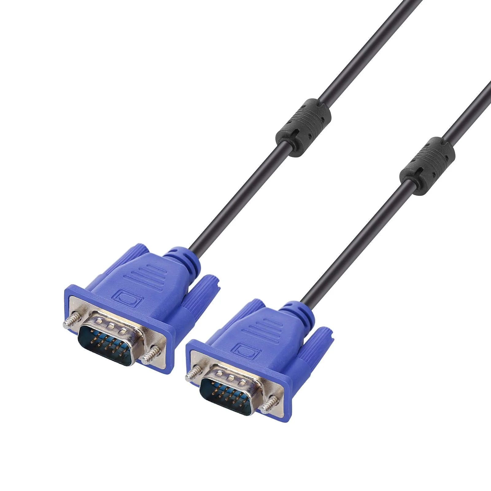 ENUODA Blue VGA Cable 15 Pin Male to Male Plug Computer Monitor Cable Wire Cord,4.9 Feet 1.5m