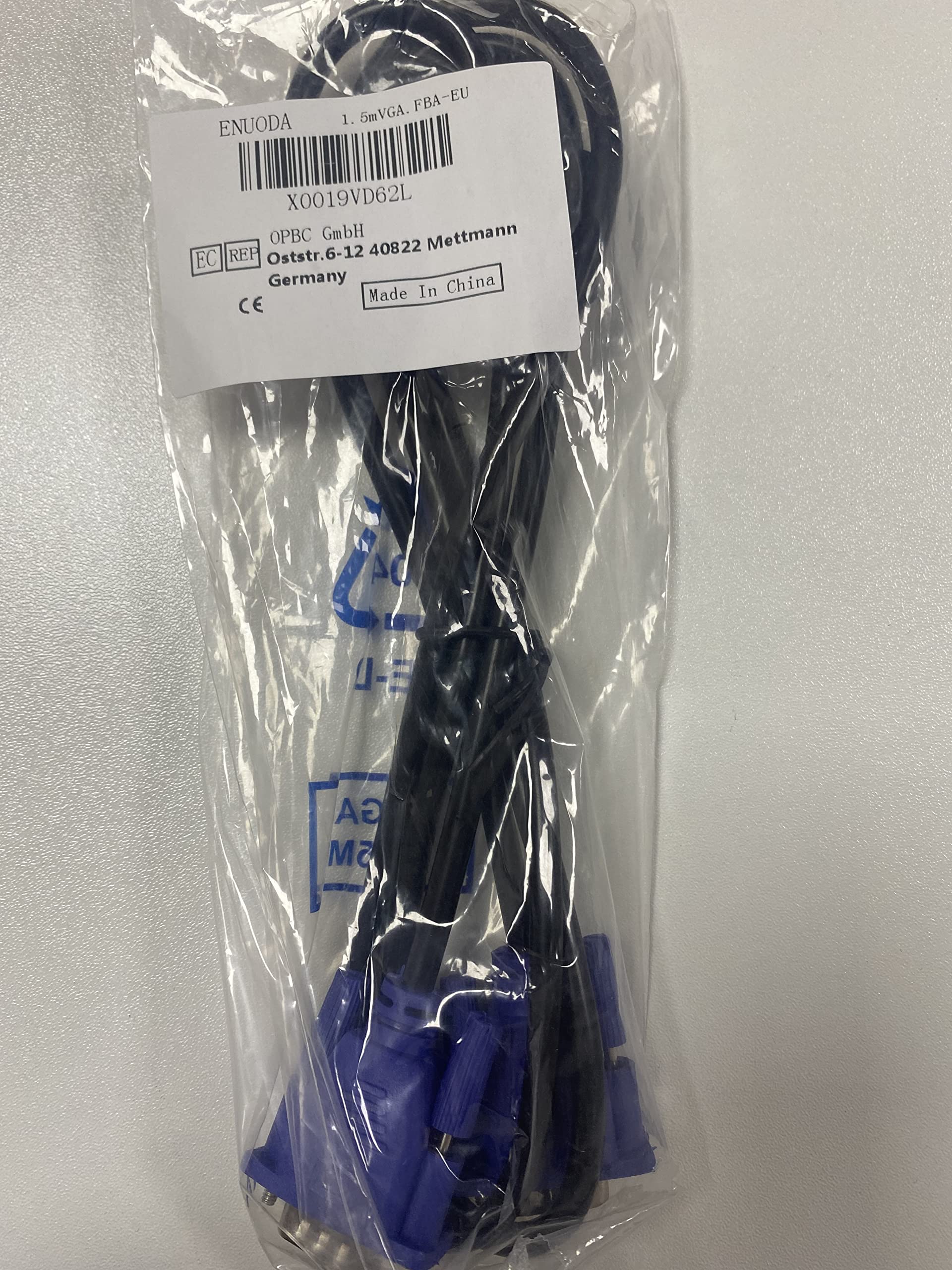 ENUODA Blue VGA Cable 15 Pin Male to Male Plug Computer Monitor Cable Wire Cord,4.9 Feet 1.5m - Image 5