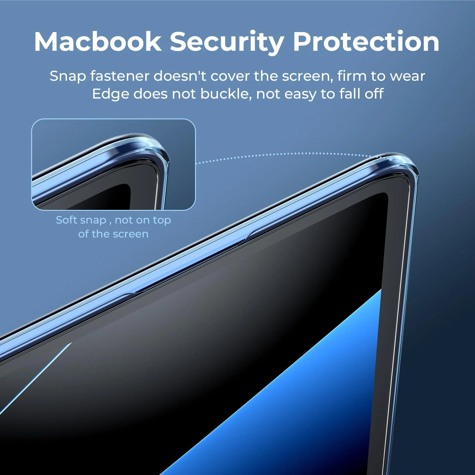 EooCoo Case Compatible with MacBook Air 13 inch 2024 2023 2022 M3 A3113 A2681 M2, [High Clear Restores Midnight Plastic Hard Shell Case] [with Keyboard Cover & Screen Protector] Crystal Midnight - Image 2