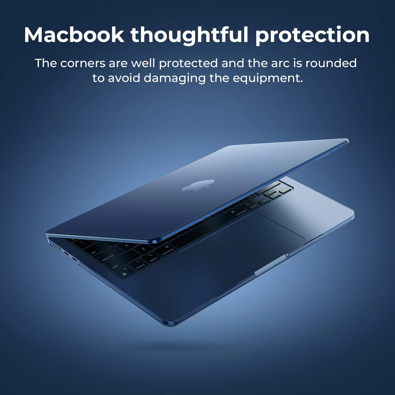 EooCoo Case Compatible with MacBook Air 15 inch 2024 2023 Release M3 A3114 M2 A2941 Liquid Retina Display, Plastic Hard Shell Case + Keyboard Cover + Screen Protector, Crystal Midnight - Image 6