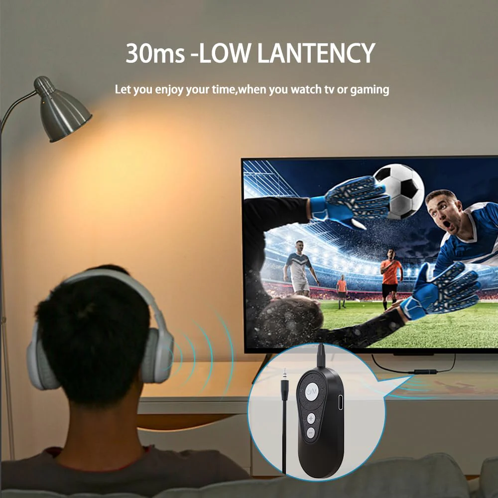 eppfun AK818 LE Audio Wireless Bluetooth Transmitter Receiver with LC3,Auracast Broadcast,Support N Receivers,Aux in,USB-C Audio Input for Speaker,Headphones, TV, PC,PS5,Car 1 - Image 3