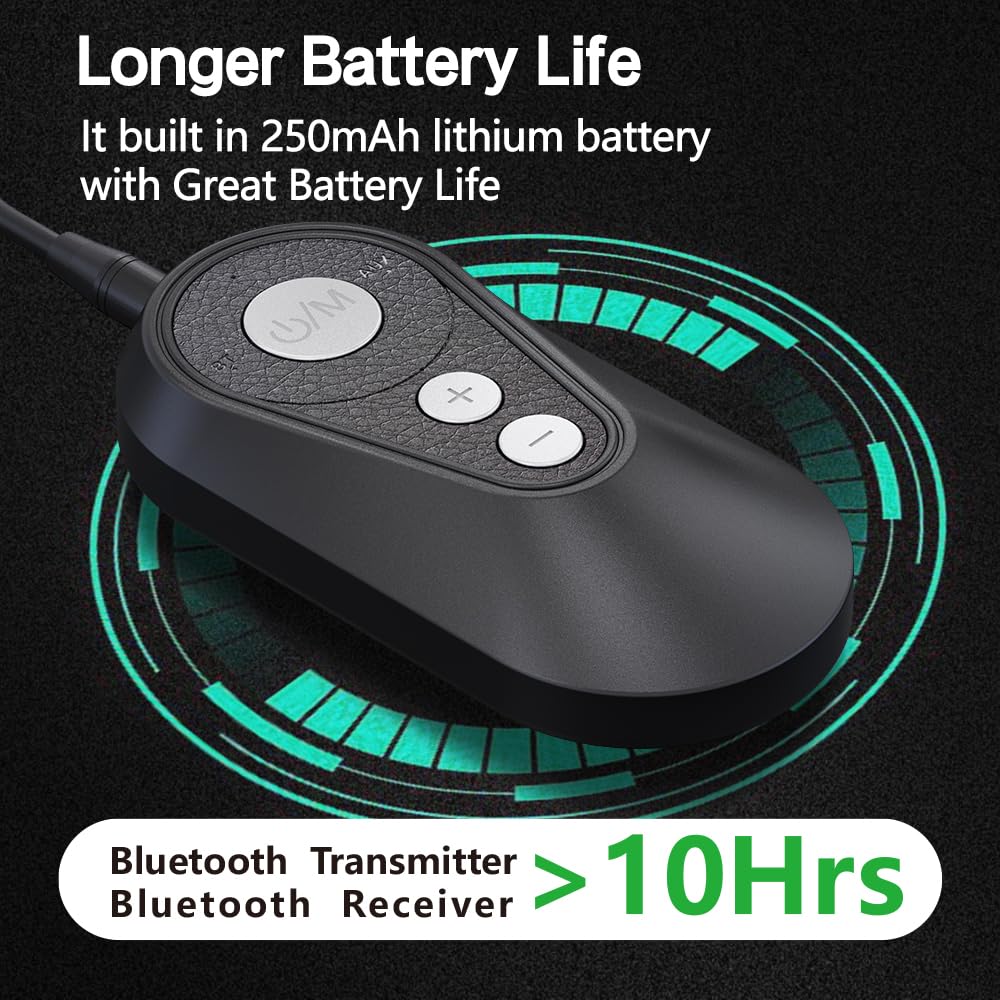 eppfun AK818 LE Audio Wireless Bluetooth Transmitter Receiver with LC3,Auracast Broadcast,Support N Receivers,Aux in,USB-C Audio Input for Speaker,Headphones, TV, PC,PS5,Car 1 - Image 4