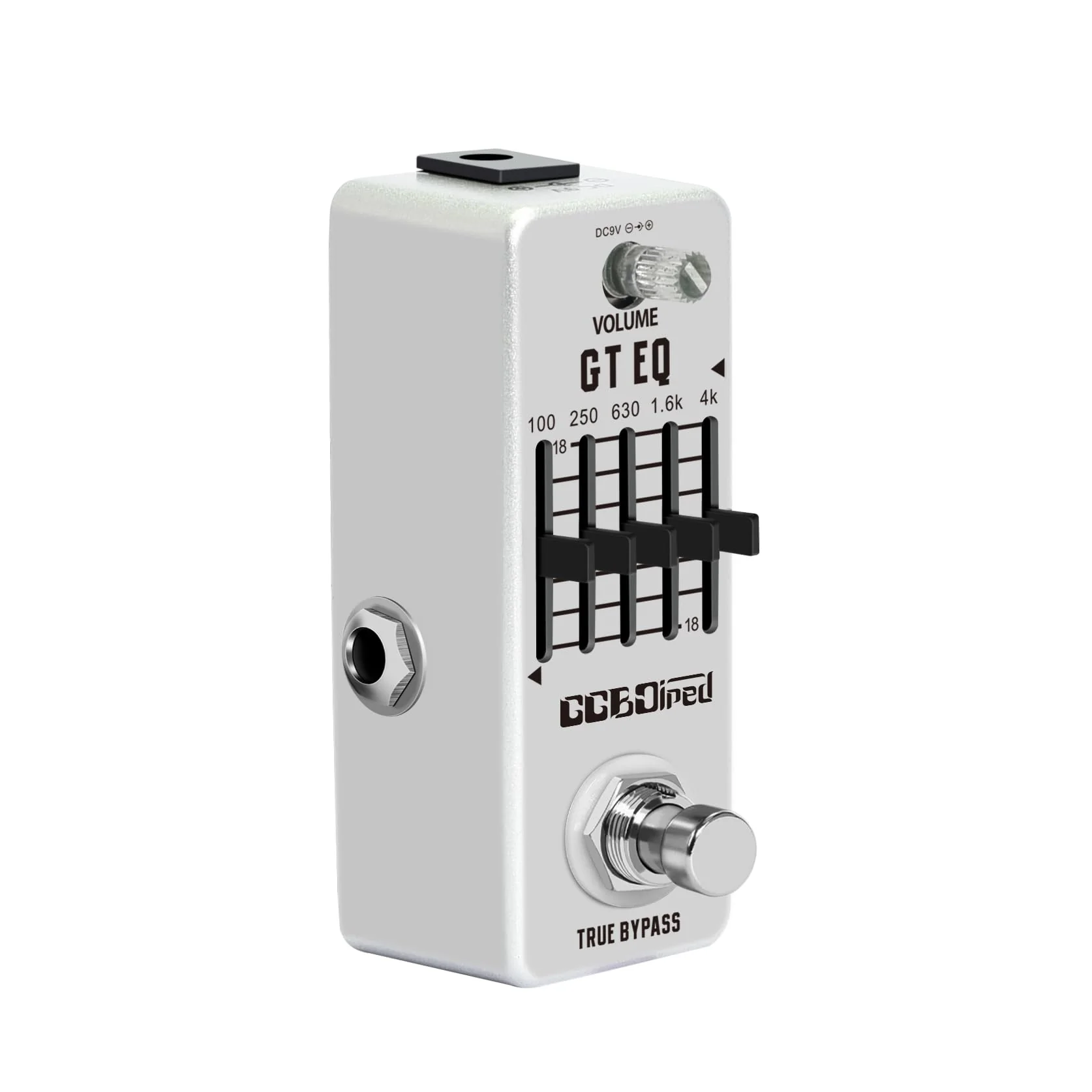 EQ Pedal, 5 Band Electric Guitar Equalizer (100Hz 250Hz 630Hz 1.6kHz 4kHz) Provides ±18dB for Each Band, Equalizer Pedal EQ Seeker for Eletric Guitar