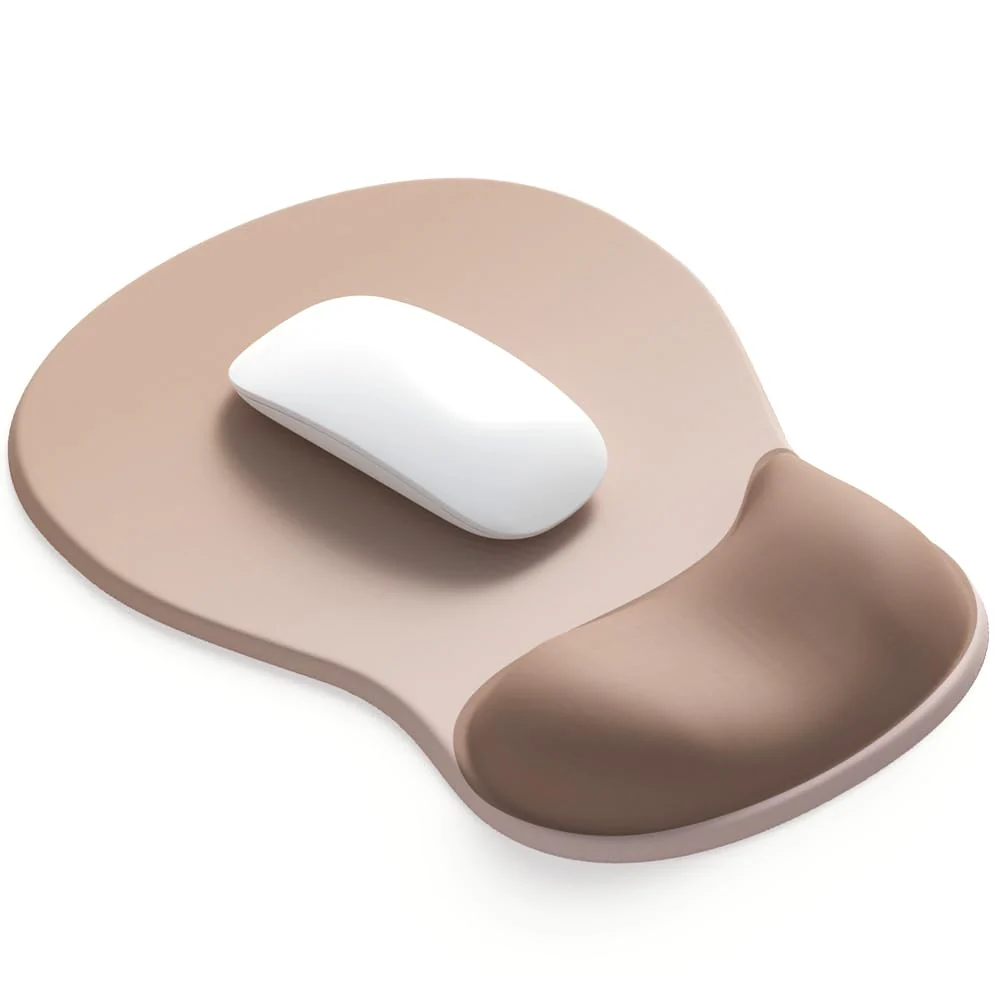 ErgoComfort Gel Wrist Rest Mouse Pad-Ergonomic Office Mousepad with Wrist Support-Non-Slip, Design Desk Accessories Mat for Home&Game Decor (06Mocha Sand) 06Mocha Sand