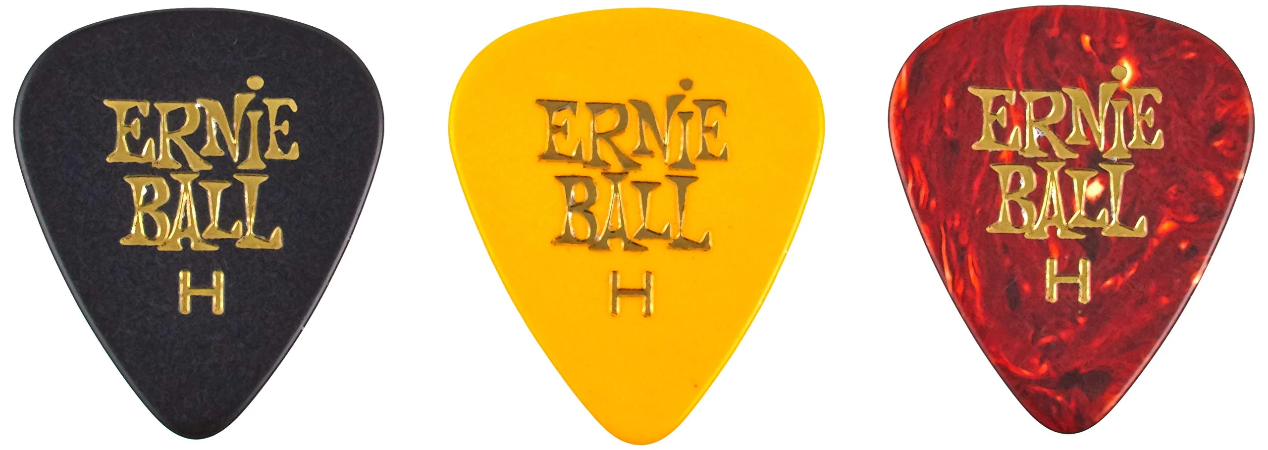 Ernie Ball Guitar Picks, Heavy, Assorted Colors, 12-pack (P09180)