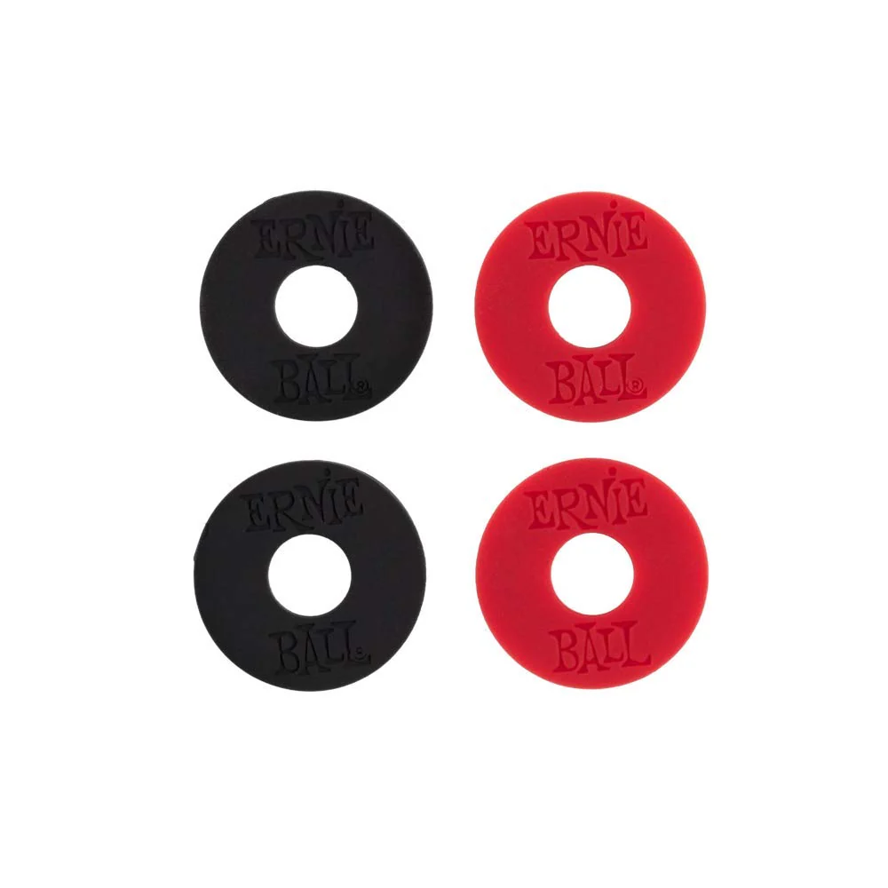 Ernie Ball Strap Blocks, Rubber (P04603) Red & Black