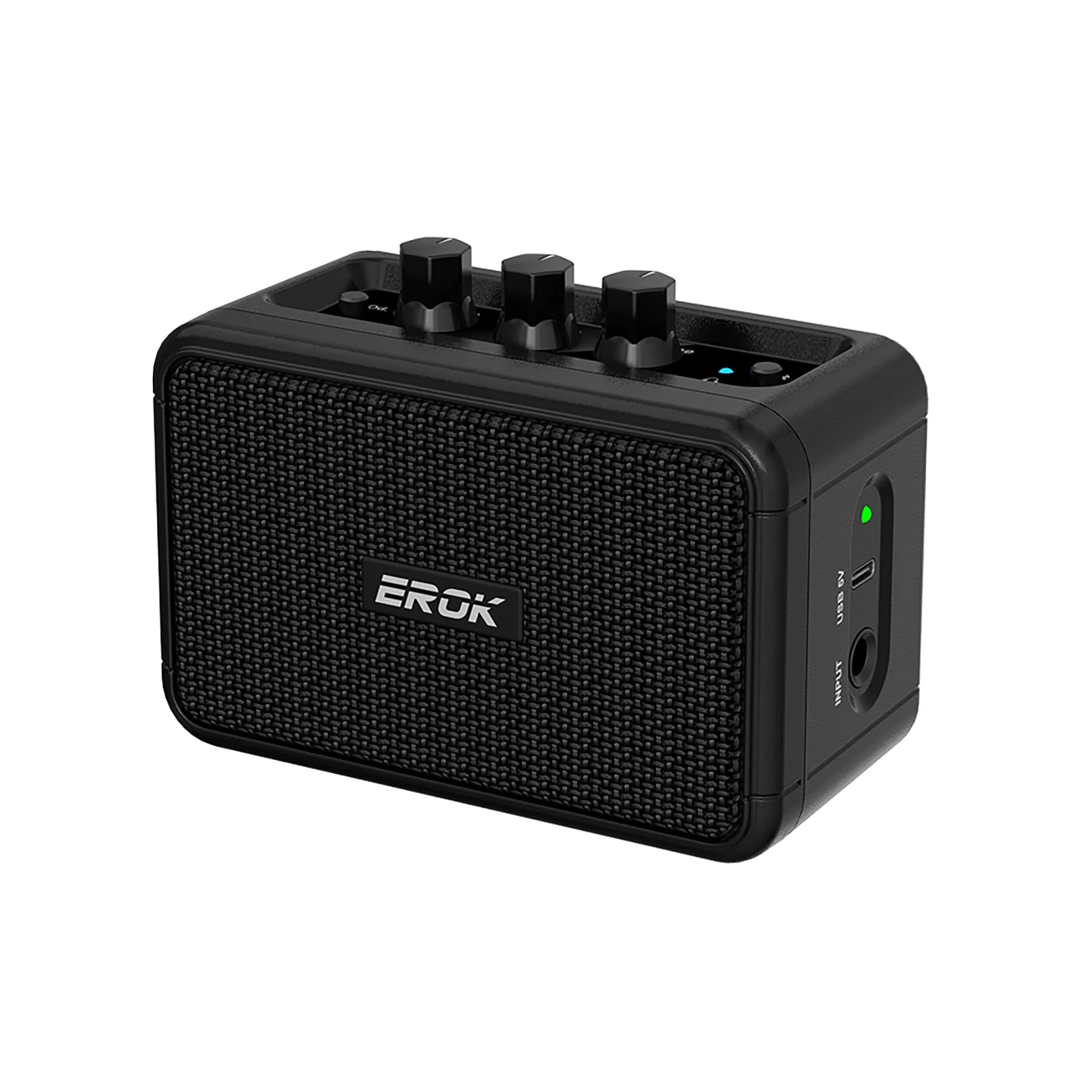 EROK Mini Electric Guitar Amplifier, with Clean Overdrive Effects,Support BT/Headphone Connection,5W Indoor Music Pratice Speaker (Dark) Dark