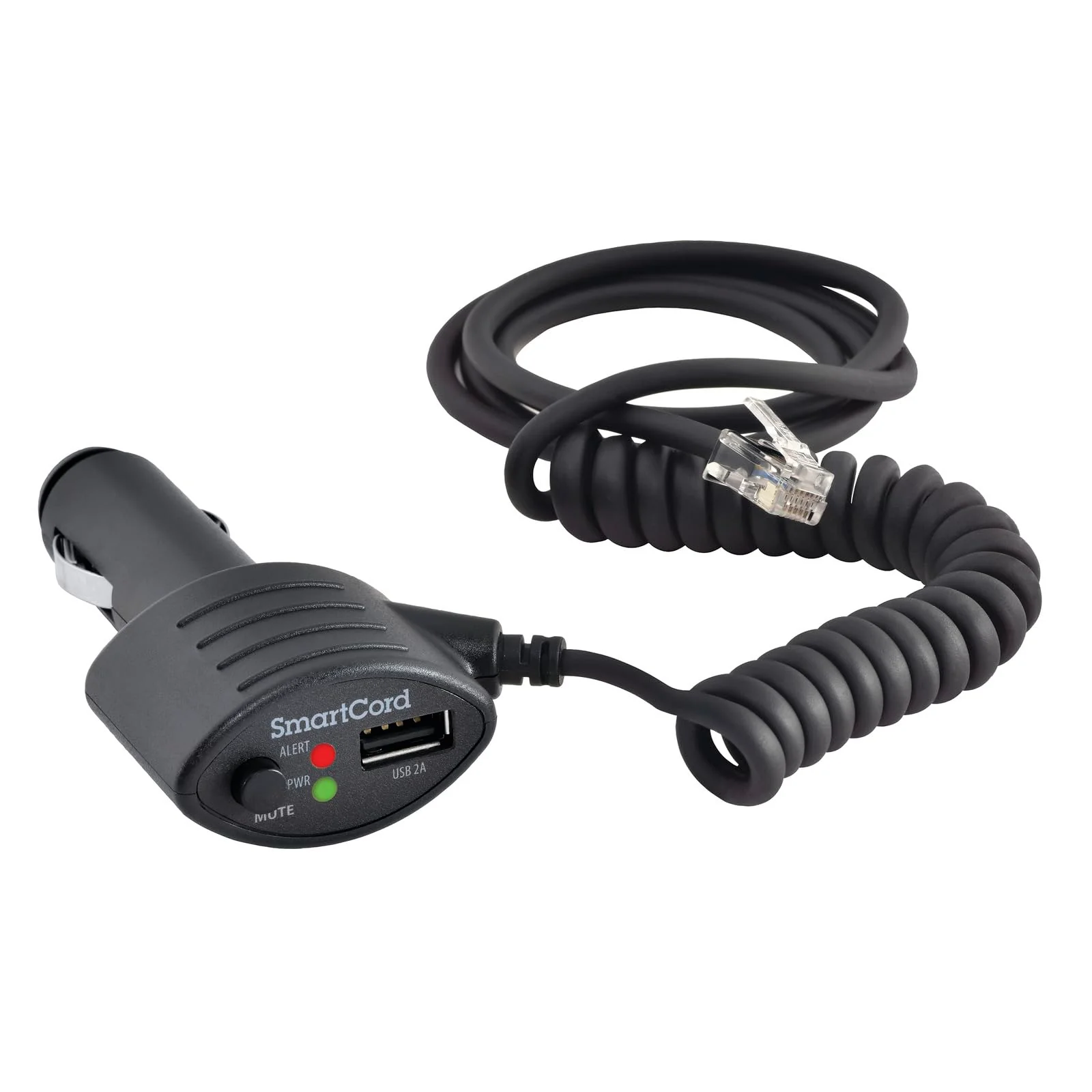 Escort Radar Detector SmartCord Coiled Wire with USB for MAX 360, MAX 360c, IX, IXc, 9500 IX, MAX II, MAX 3, MAX 4, MAX 360c MKII, MAX 360 MKII, MAXcam 360c, Redline 360c, and Additional Models Coiled Wire with USB - Red Light