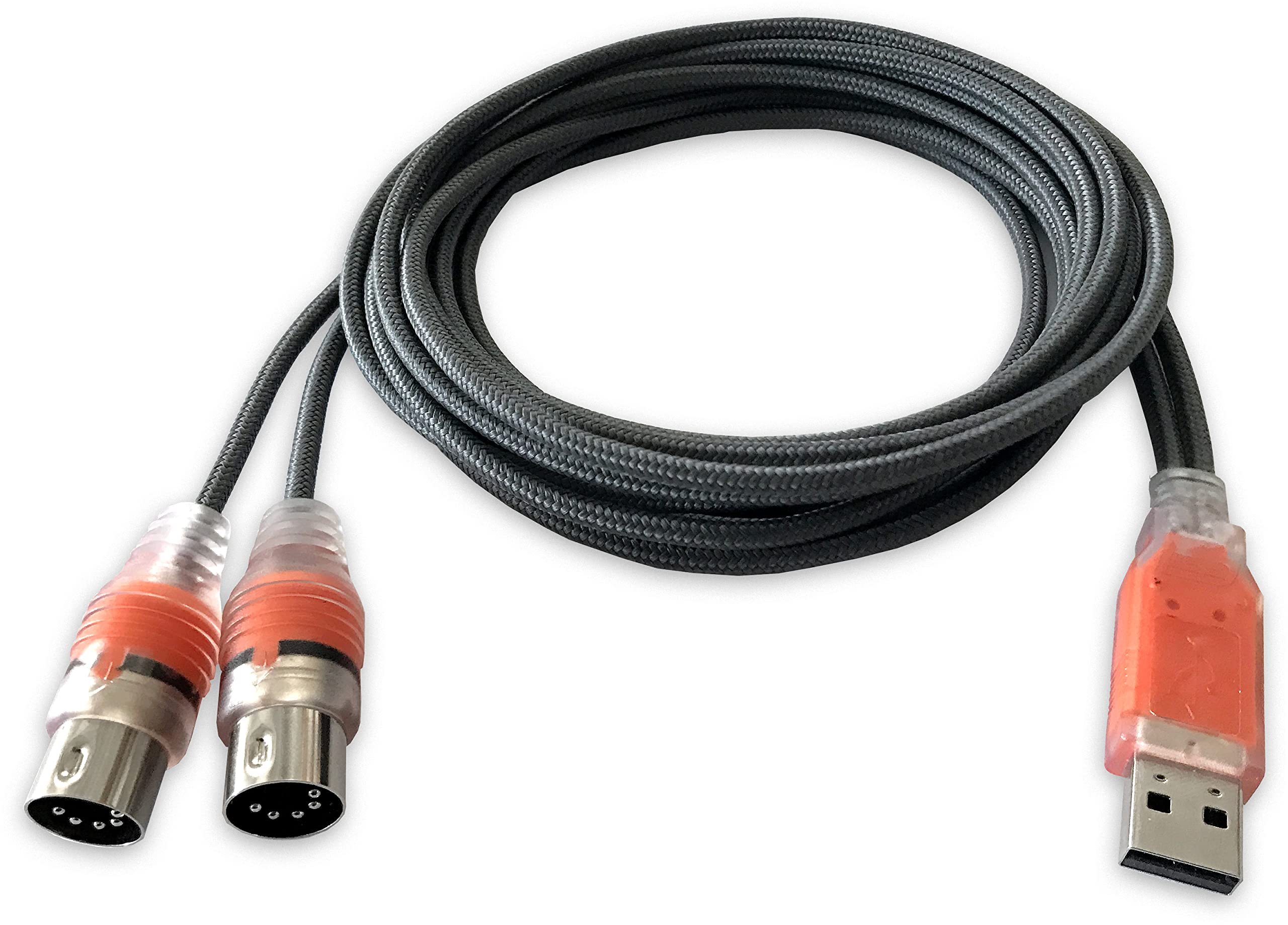 ESI MIDIMATE eX: 2m/6.5ft High-Speed USB MIDI Cable, Plug & Play USB to MIDI Interface Adapter with 32 Inputs or Outputs for Extensive MIDI Setup for PC/Mac, MIDI to USB for Editing and Recording ESMMTEX