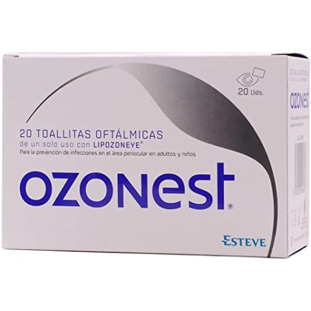 ESTEVE PHARMACEUTICALS S.A. Ozonest Ophthalate Cleaning Wipes - Removes Sections & Results | Prevents Infection | Pack of 20 - White