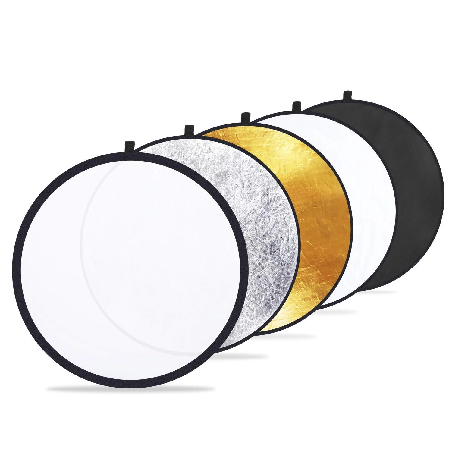 Etekcity 24" (60cm) 5-in-1 Photography Reflector, Multi-Disc Light Reflectors for Photography, Collapsible with Bag - Translucent, Silver, Gold, White and Black 24 Inch