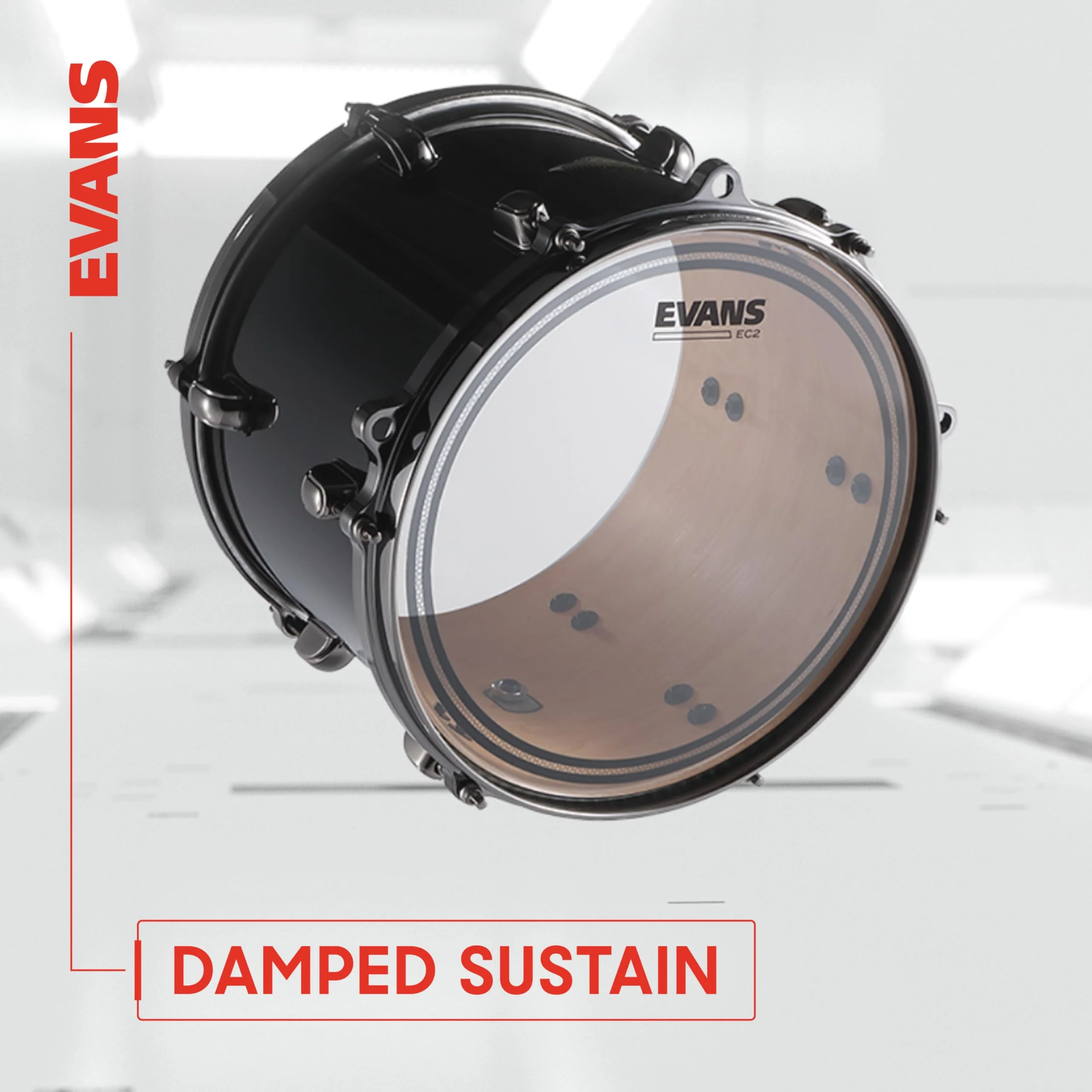 Evans Drum Heads - EC2S Tompack, Coated, Rock (10 inch, 12 inch, 16 inch) EC2 Tompack Coated - Image 5