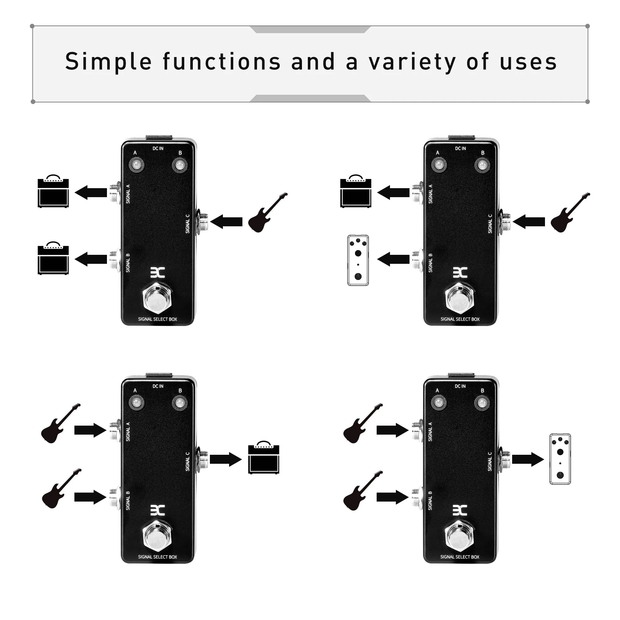 EX Signal Line Select A/B Box Passive Circuit EAB-BOX, A/B switchable signal select pedal - Image 4